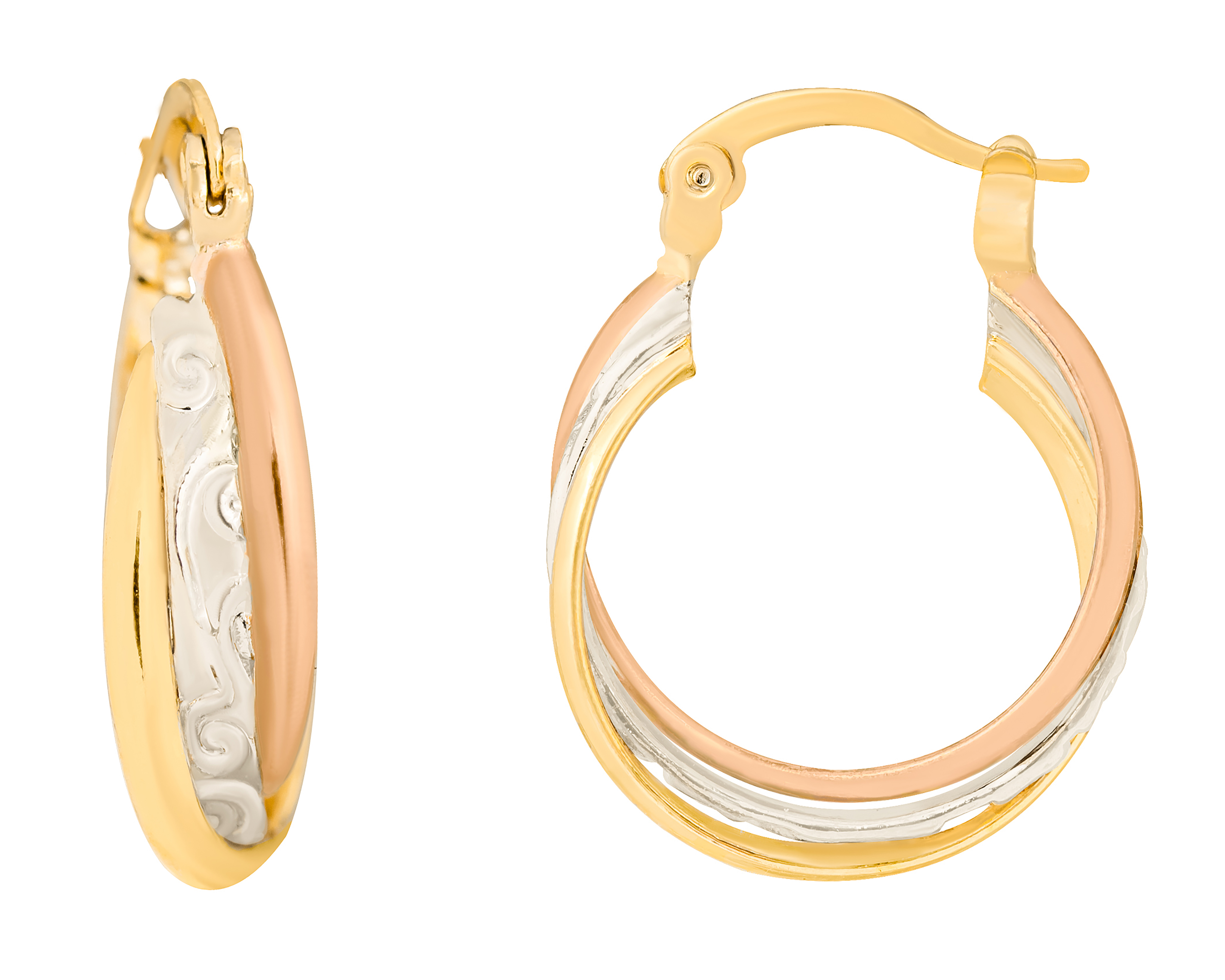 Aretes de Chapa de Oro 18k Plafer