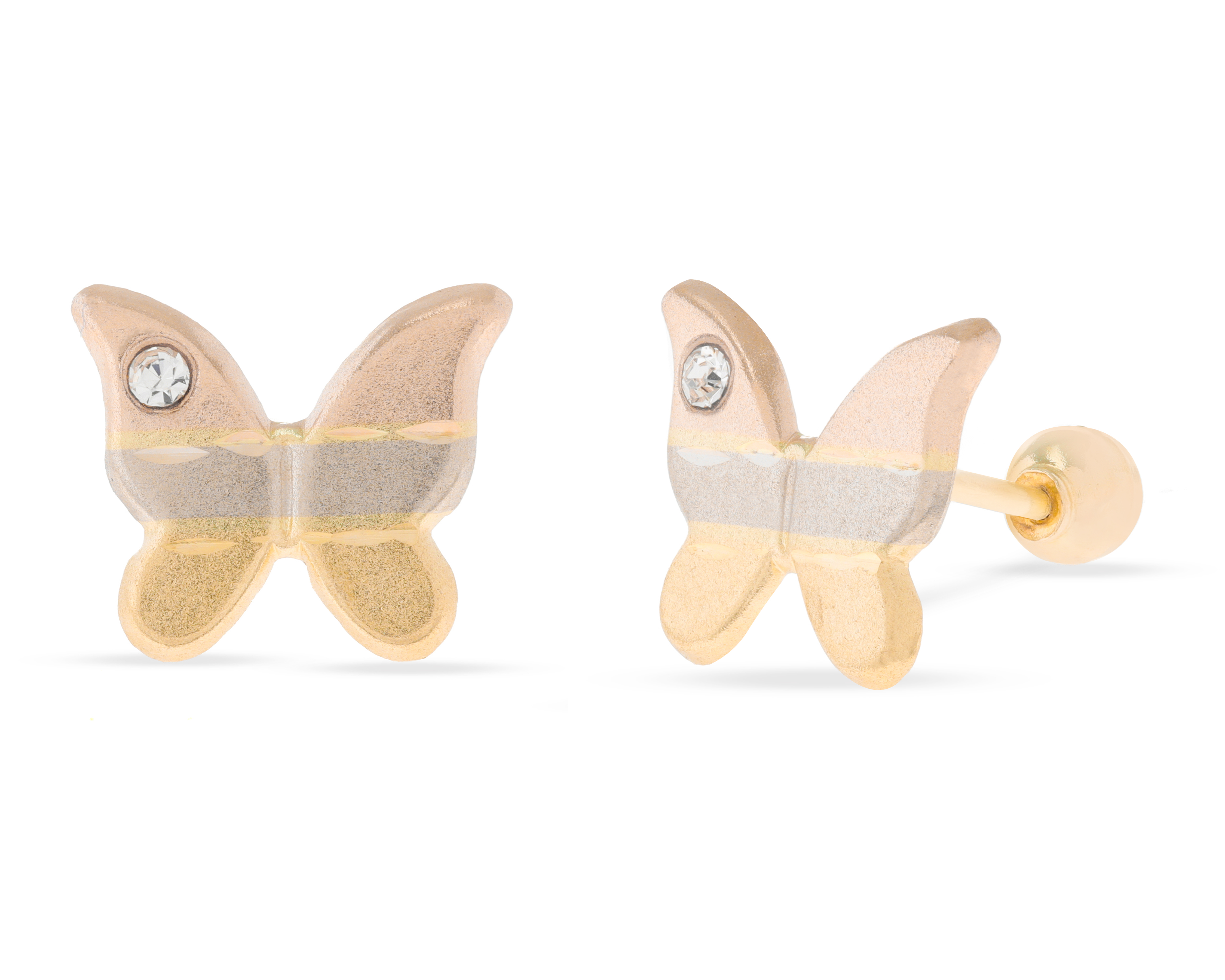 Broqueles Mariposa de Oro 10K Sentimientos