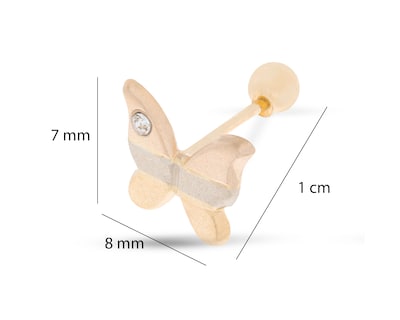 Foto 5 | Foto 5 | Broqueles Mariposa de Oro 10K Sentimientos