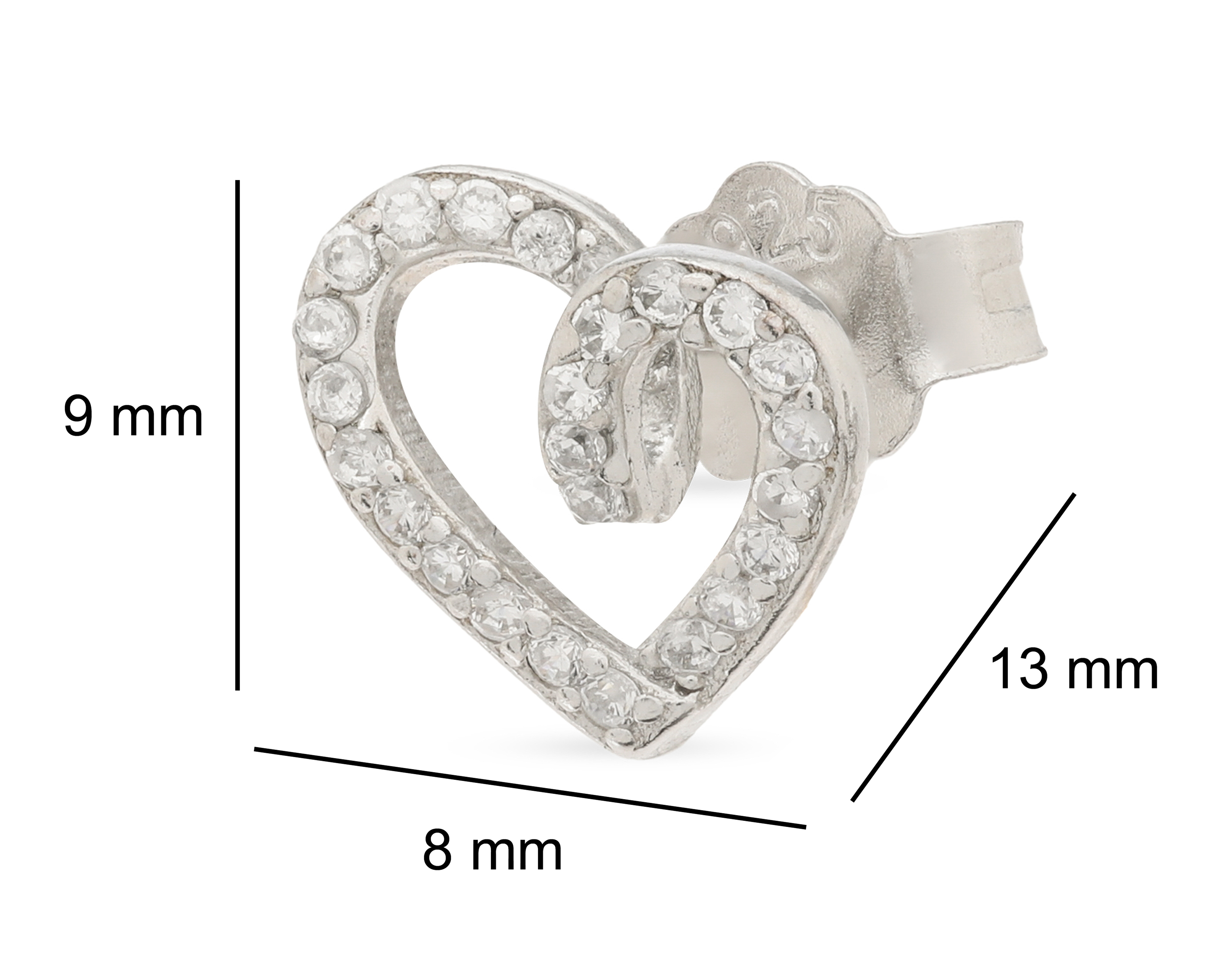 Foto 4 | Foto 4 | Aretes de Corazón de Plata