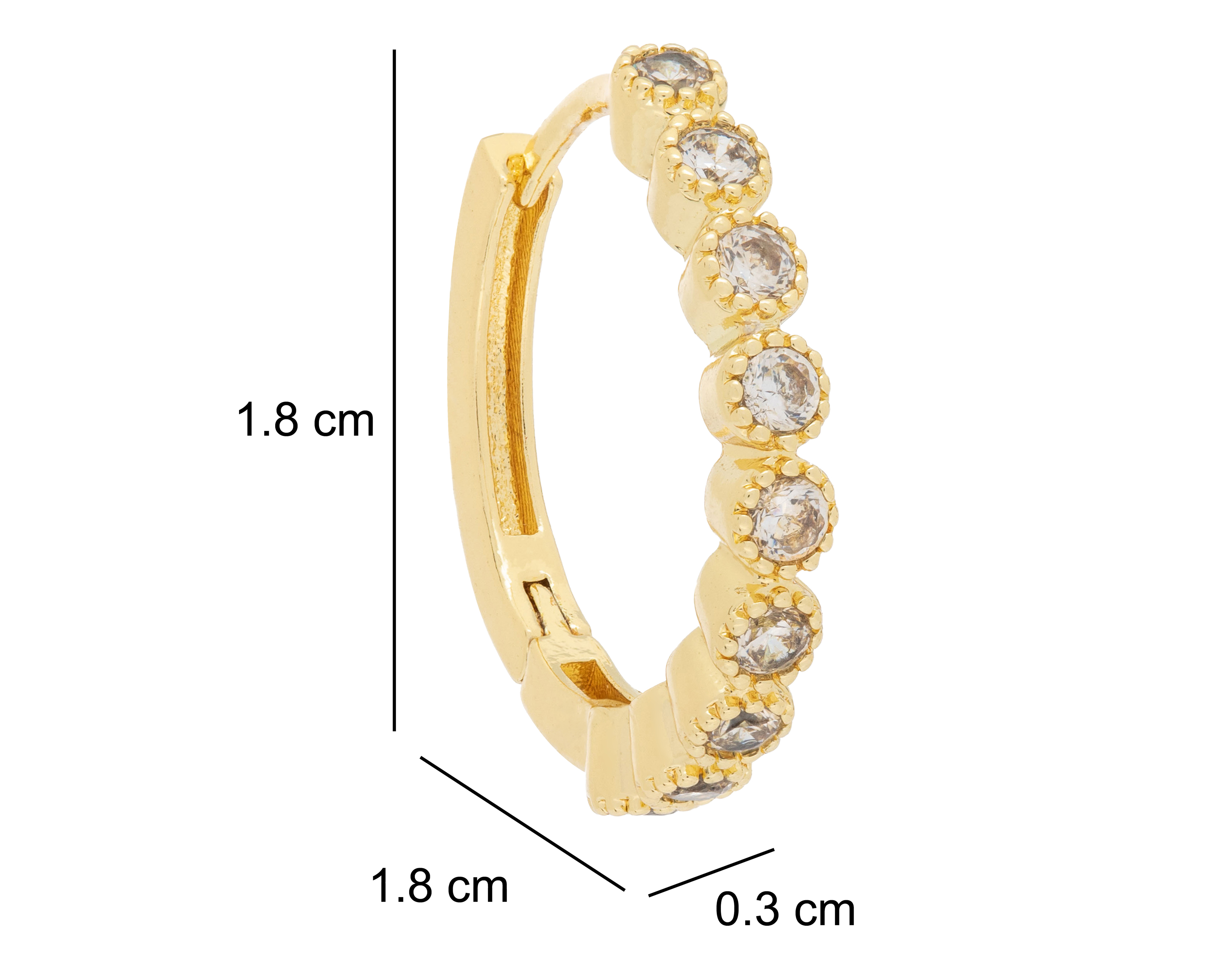 Foto 6 pulgar | Foto 5 | Aretes Chapa de Oro 18k NK
