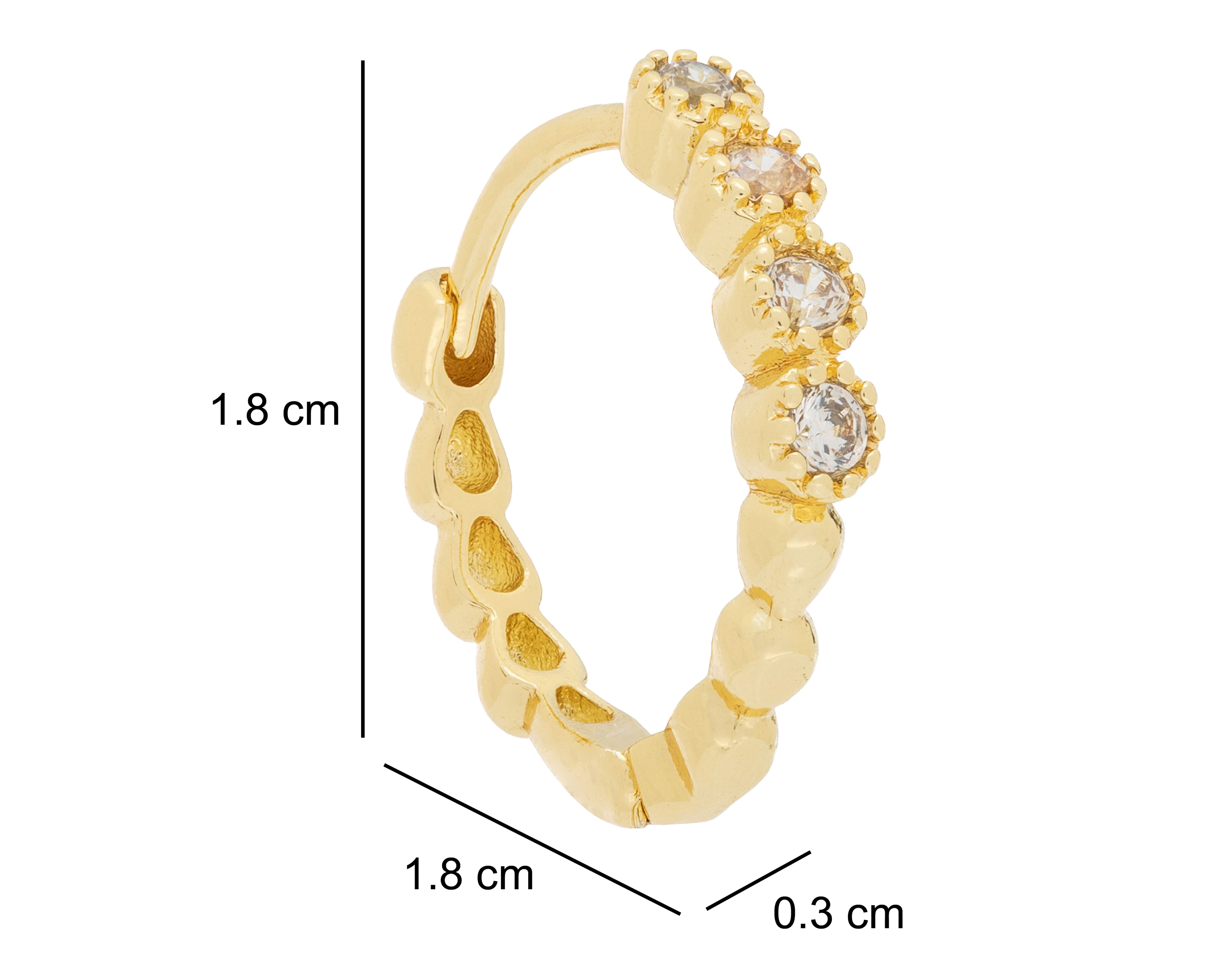 Foto 5 | Foto 5 | Arracadas Chapa de Oro 18k NK