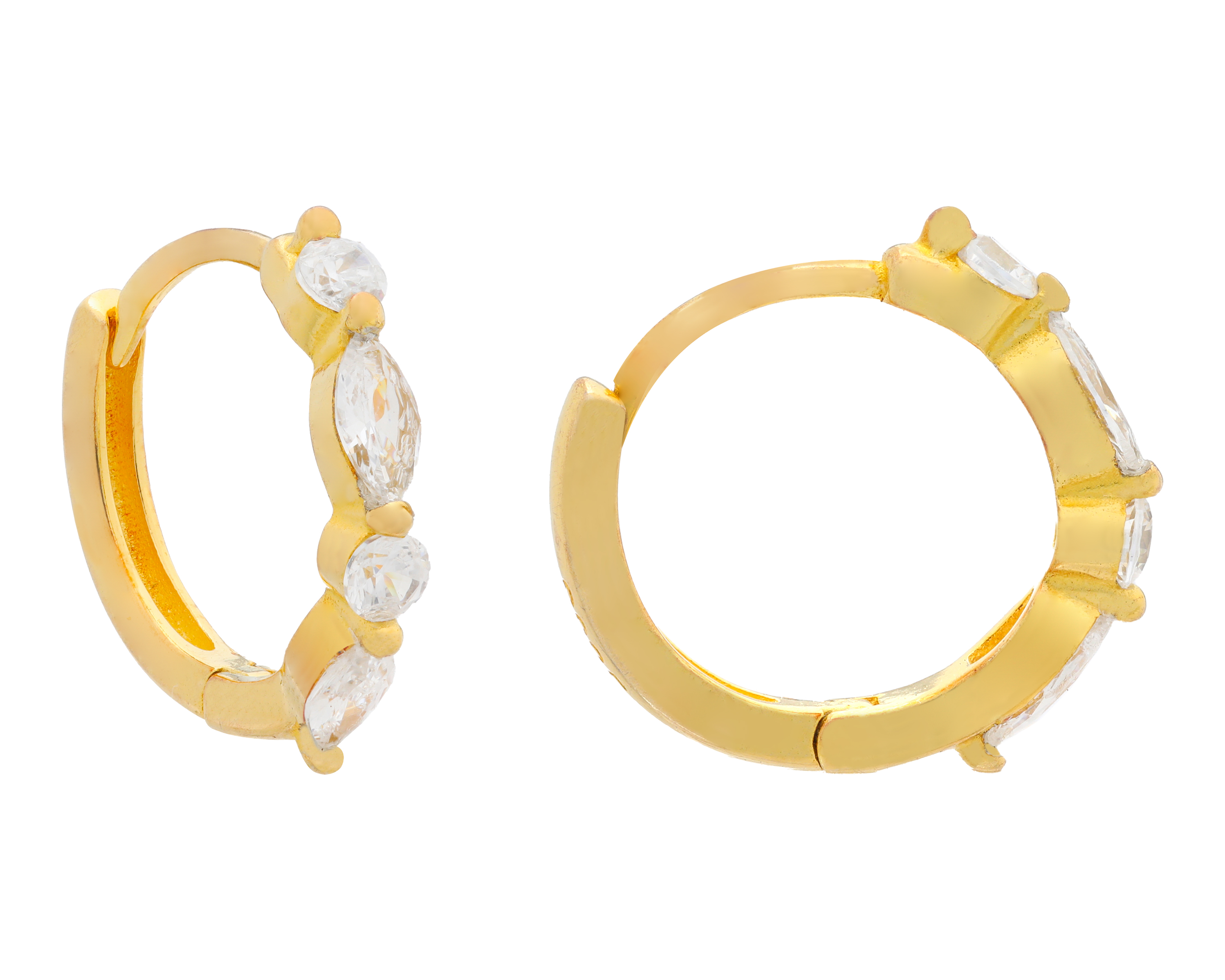 Foto 1 | Foto 1 | Arracadas de Plata con Chapa de Oro 14k Sahara