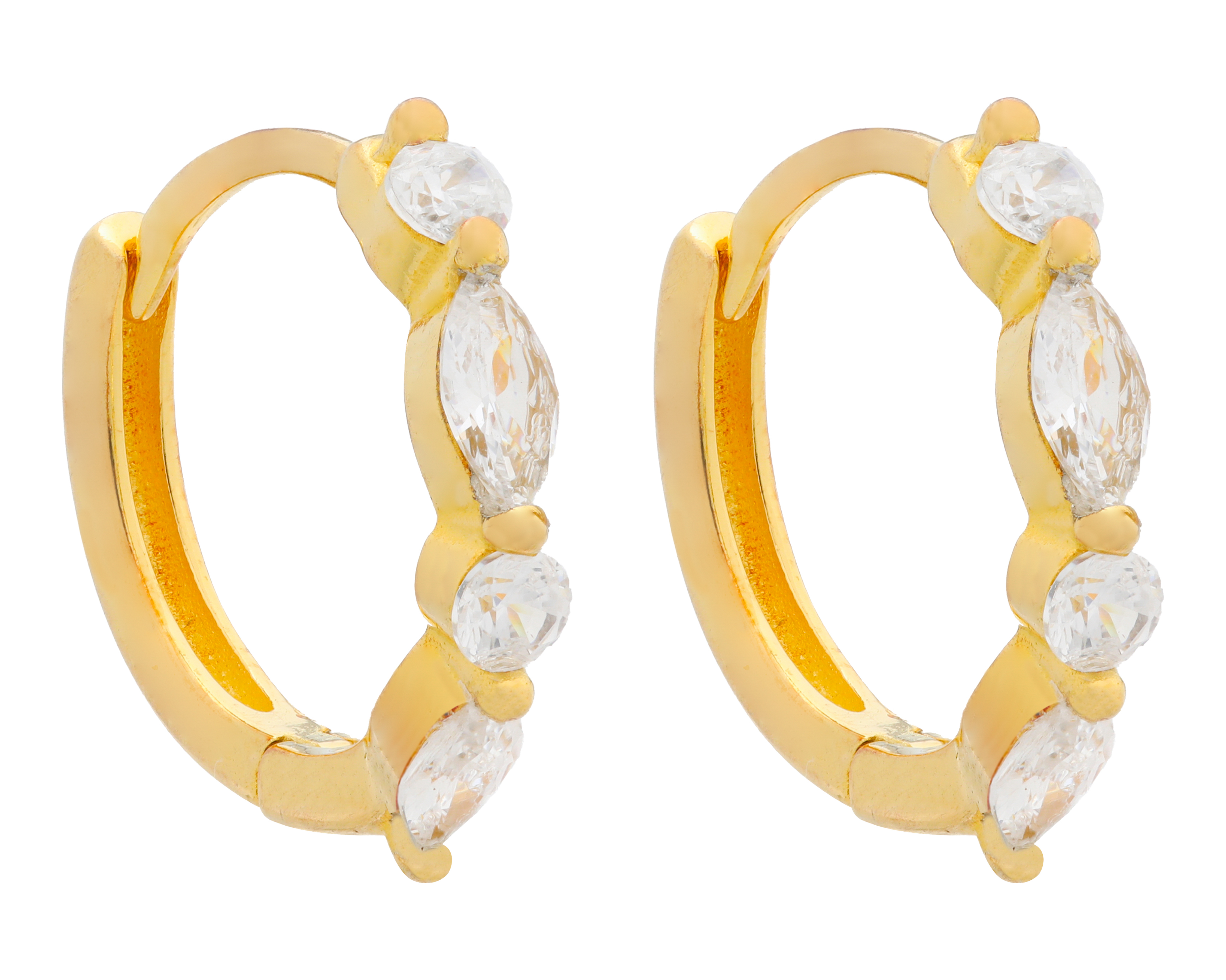 Foto 2 | Foto 2 | Arracadas de Plata con Chapa de Oro 14k Sahara