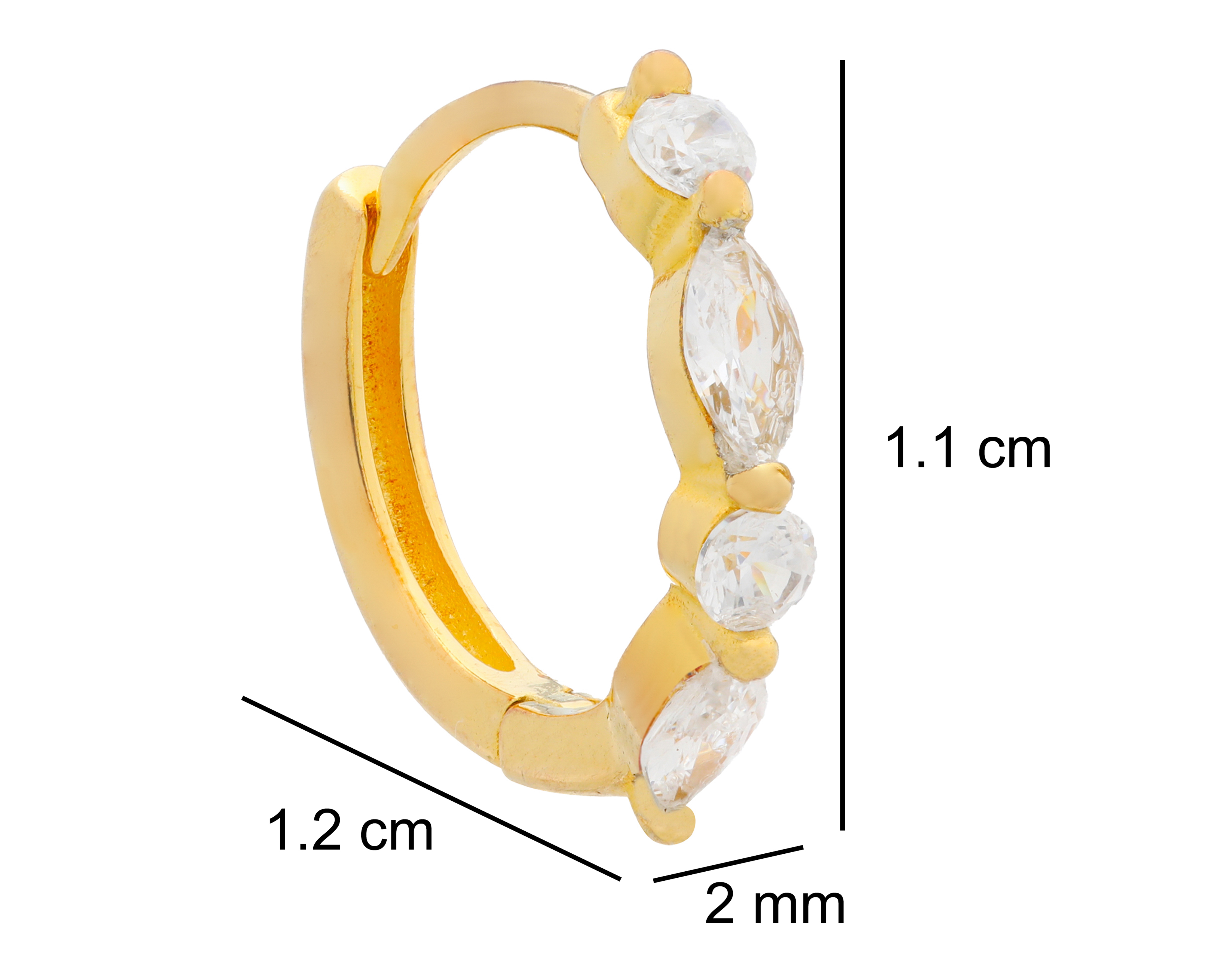 Foto 3 | Foto 4 | Arracadas de Plata con Chapa de Oro 14k Sahara