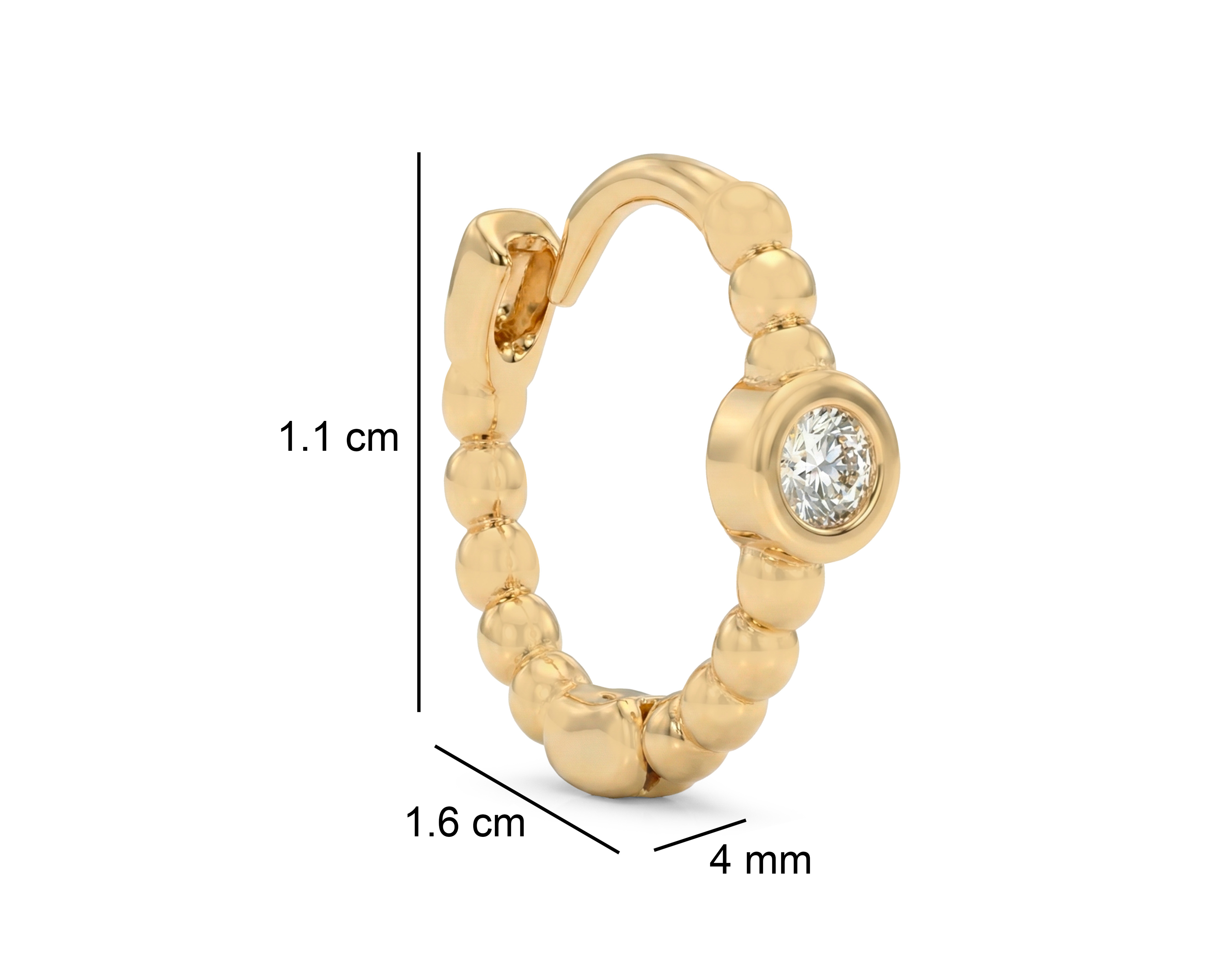 Foto 5 pulgar | Foto 4 | Arracadas de Plata con Chapa de Oro 10K