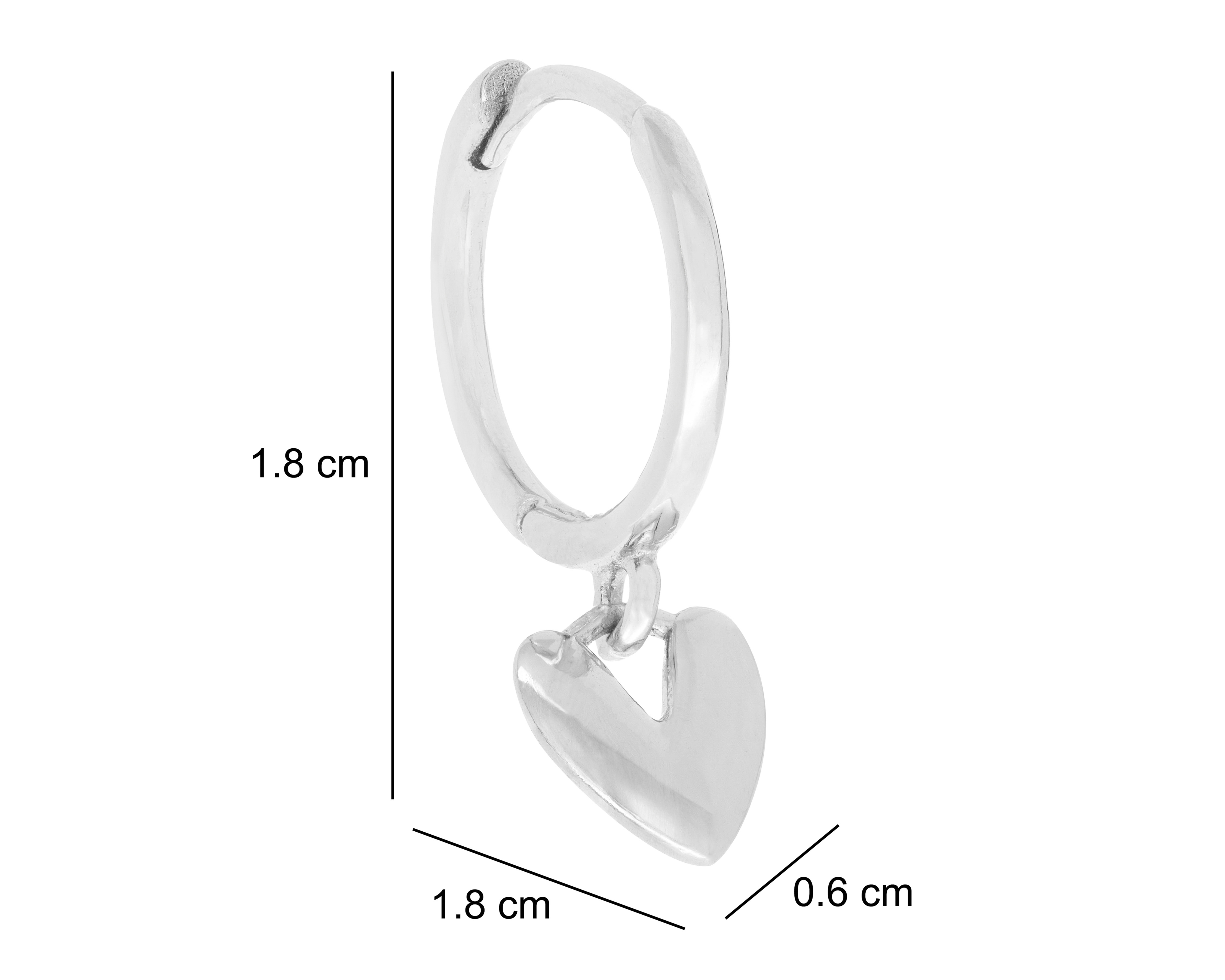 Foto 6 pulgar | Foto 5 | Aretes Corazón de Plata Sahara