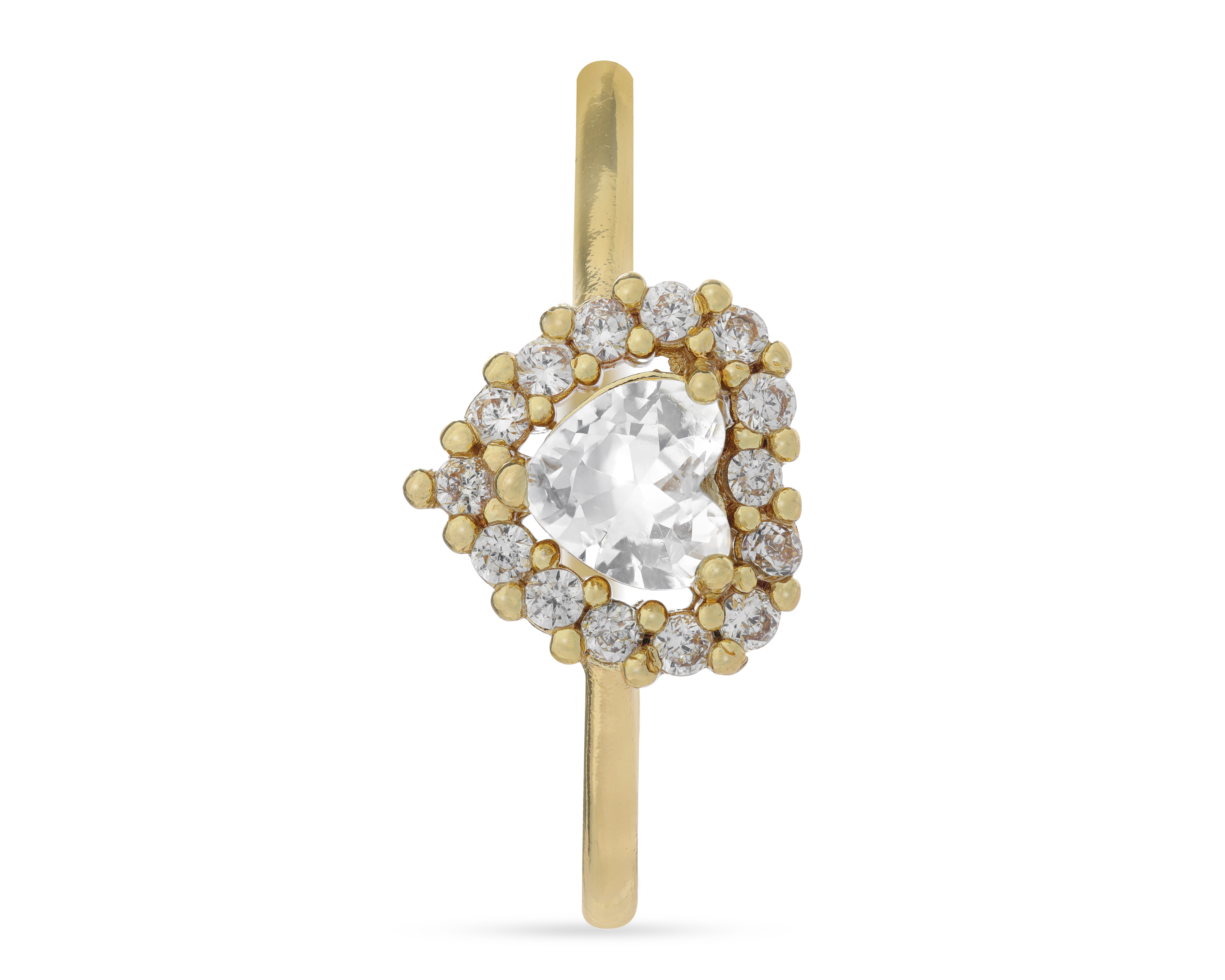 Foto 2 | Foto 2 | Anillo Corazón Chapa de Oro Steeltime Talla 8