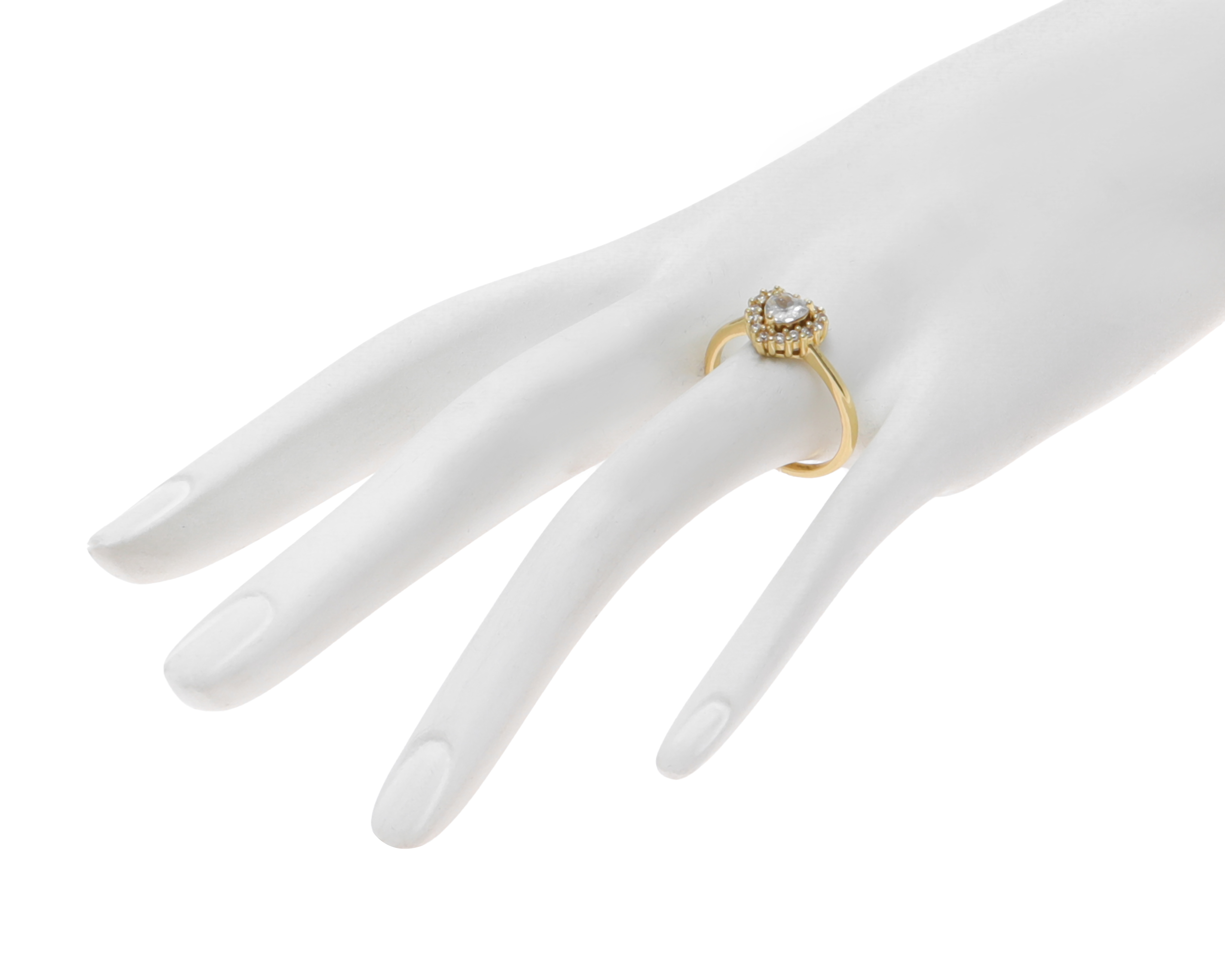 Foto 5 pulgar | Foto 4 | Anillo Corazón Chapa de Oro Steeltime Talla 8