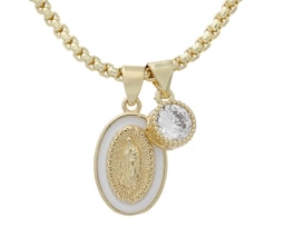 Collar Chapa de Oro Steeltime