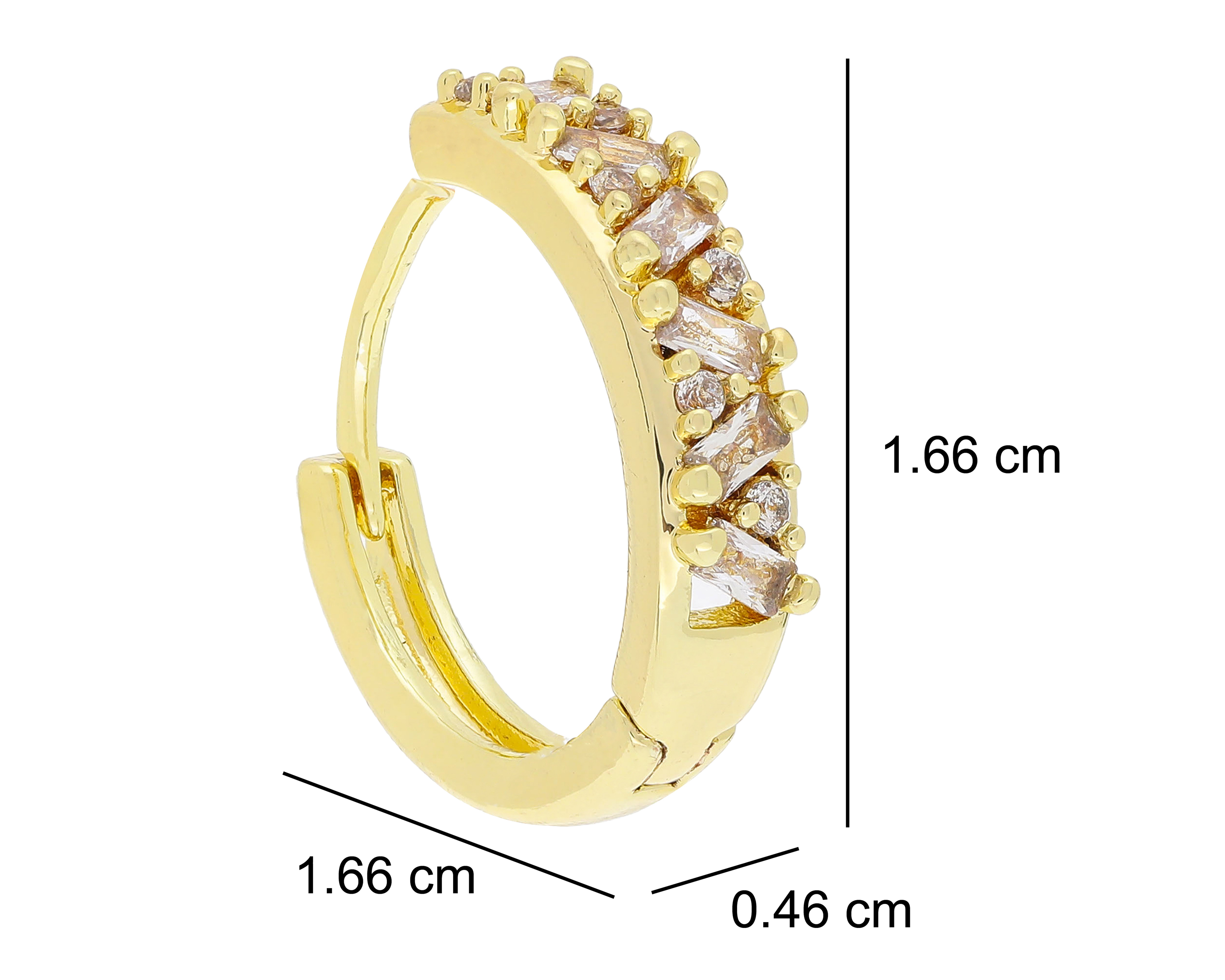 Foto 6 pulgar | Foto 5 | Aretes Chapa de Oro Steeltime