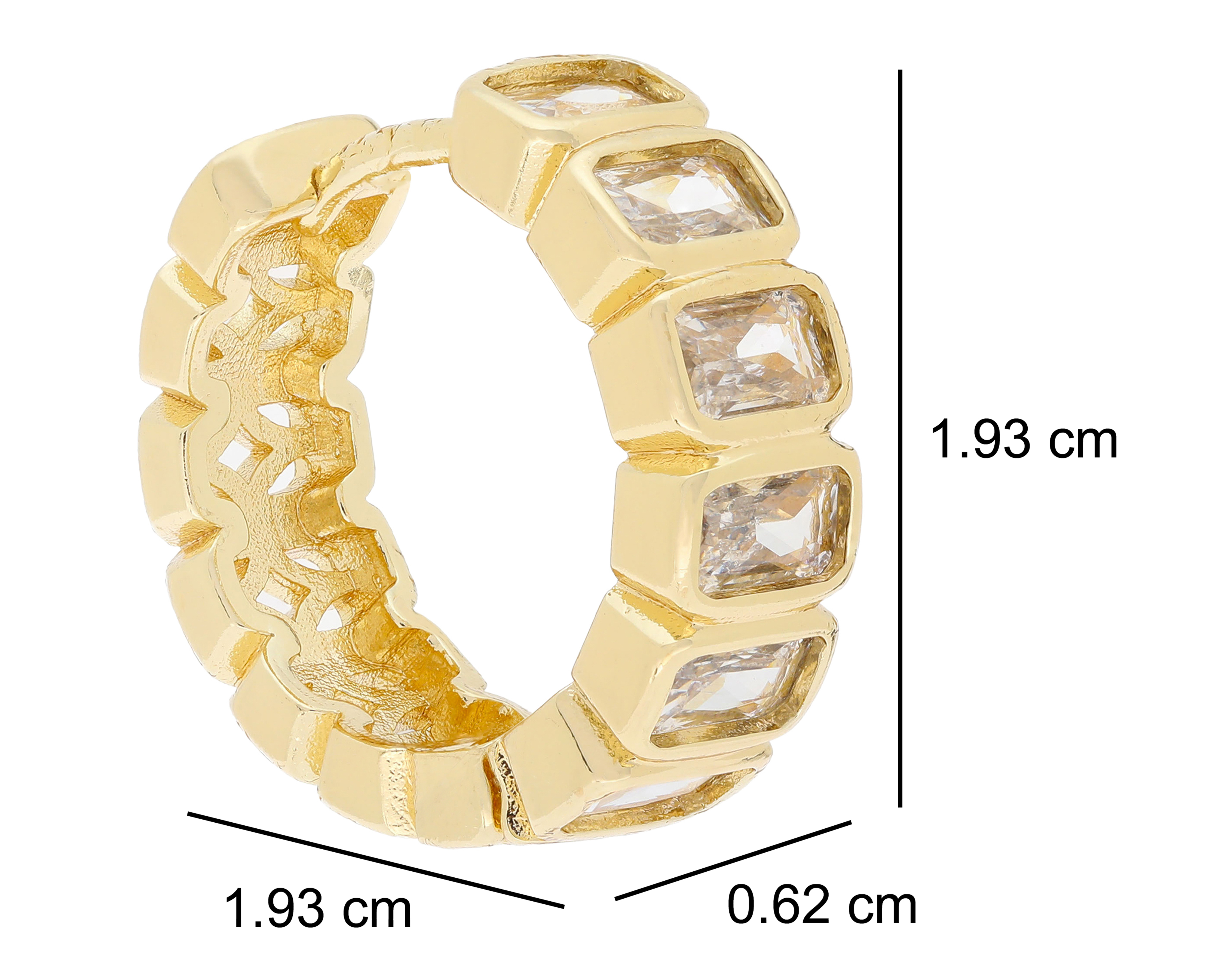 Foto 5 | Foto 5 | Aretes Chapa de Oro Steeltime