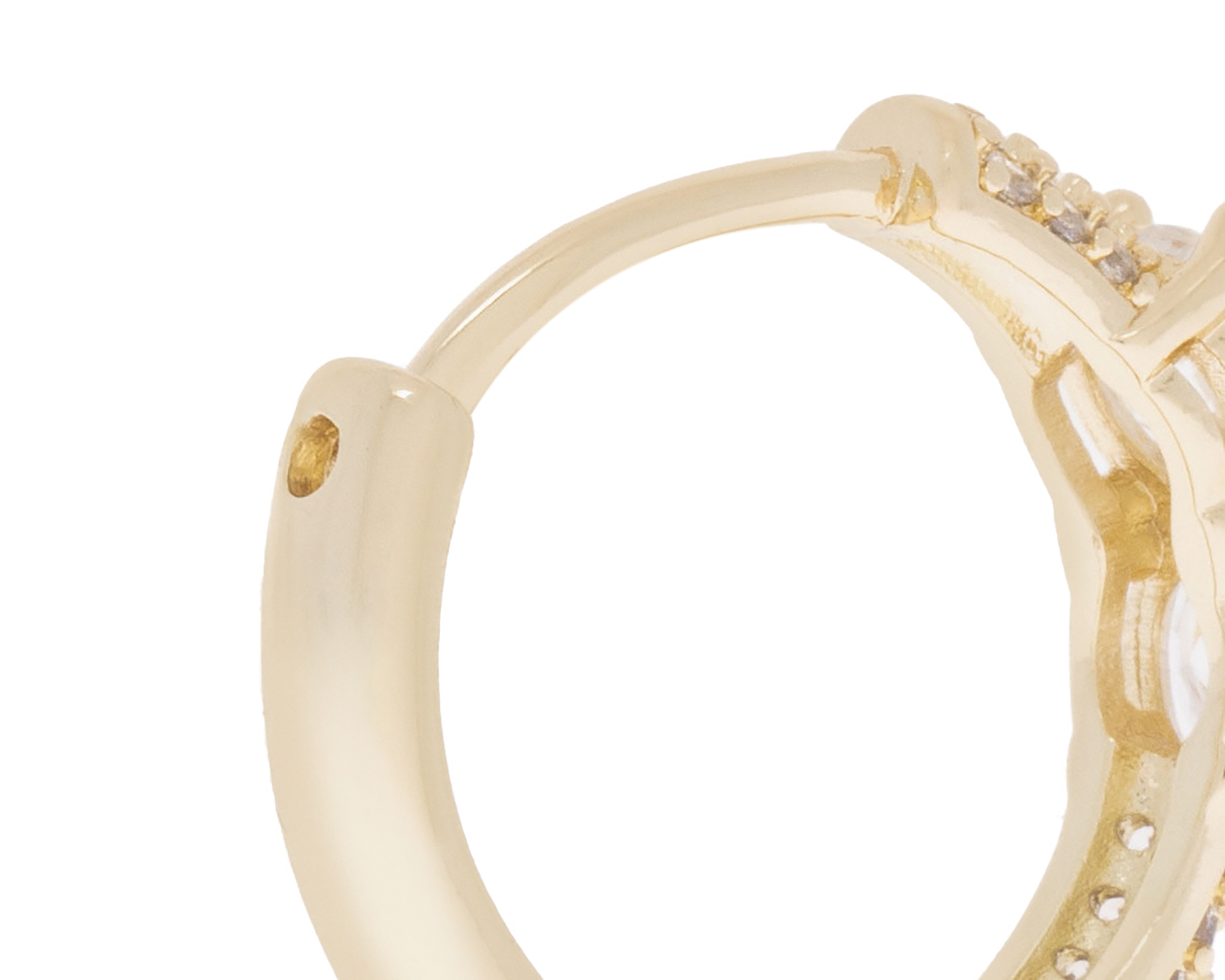 Foto 4 pulgar | Foto 3 | Aretes de Chapa de Oro 18k Girondela