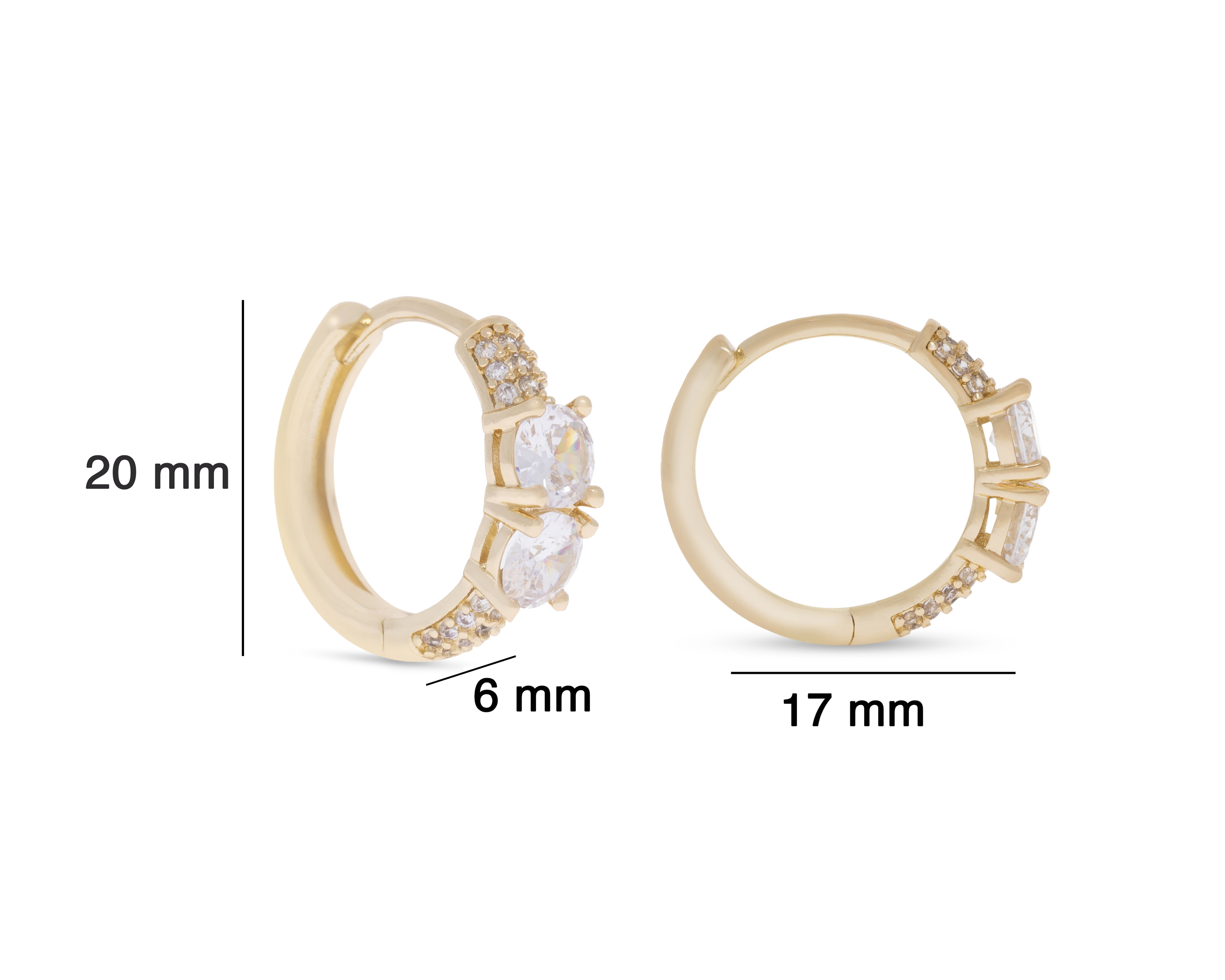 Foto 6 pulgar | Foto 5 | Aretes de Chapa de Oro 18k Girondela