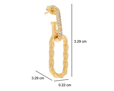 Foto 5 | Foto 5 | Aretes Chapa de Oro Steeltime