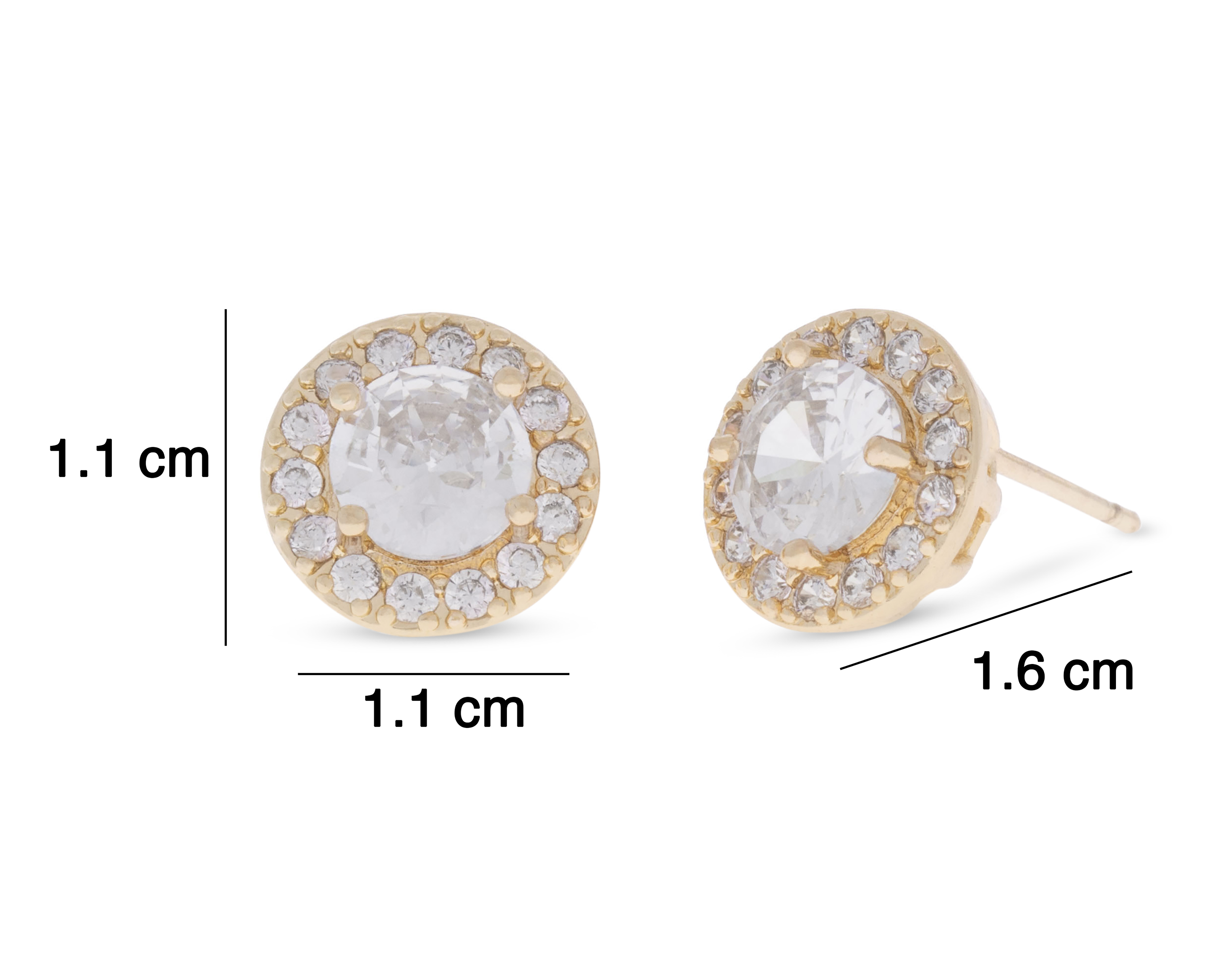 Foto 4 pulgar | Foto 3 | Aretes de Chapa de Oro de 18K Girondela