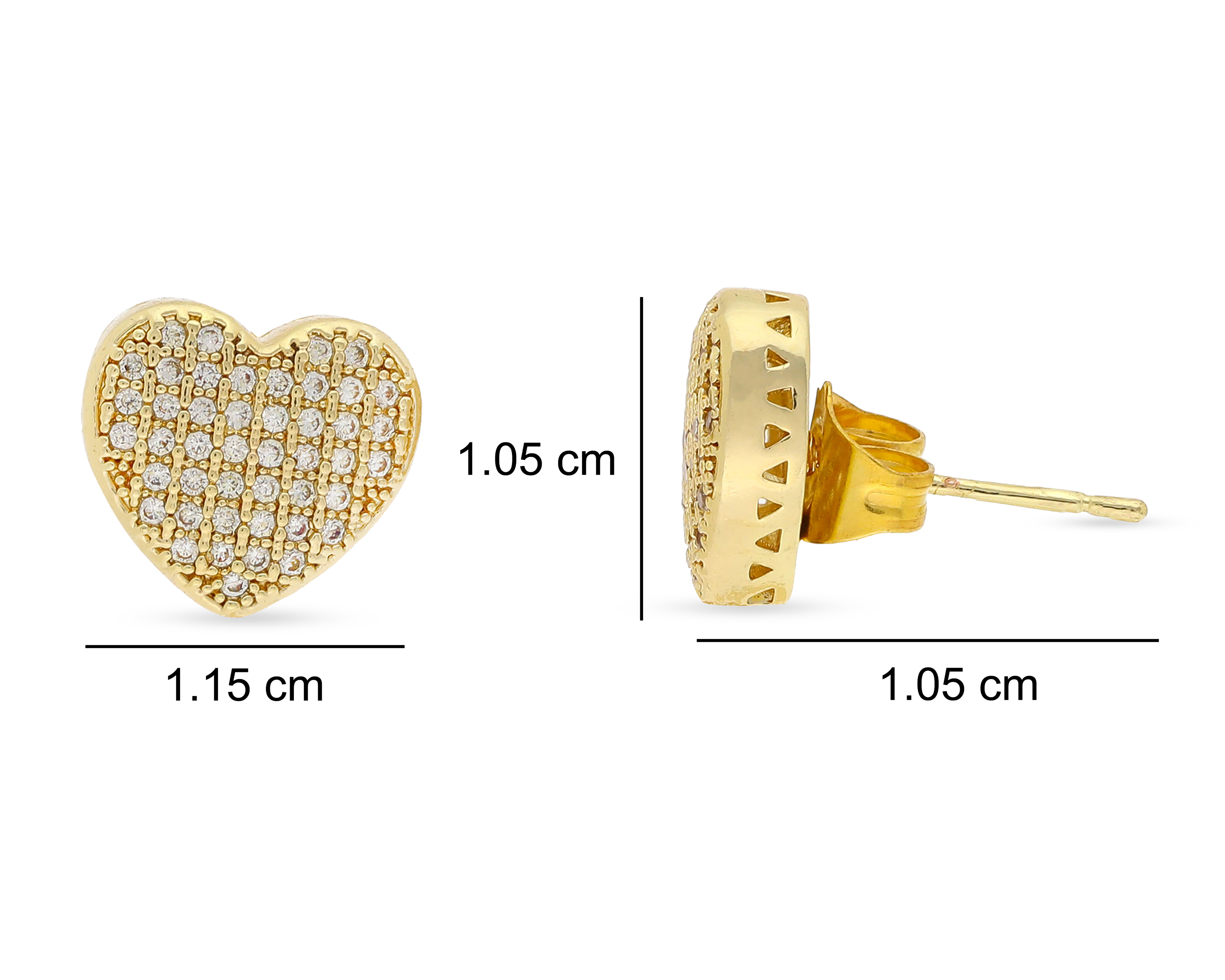 Foto 5 pulgar | Foto 4 | Aretes Chapa de Oro Steeltime