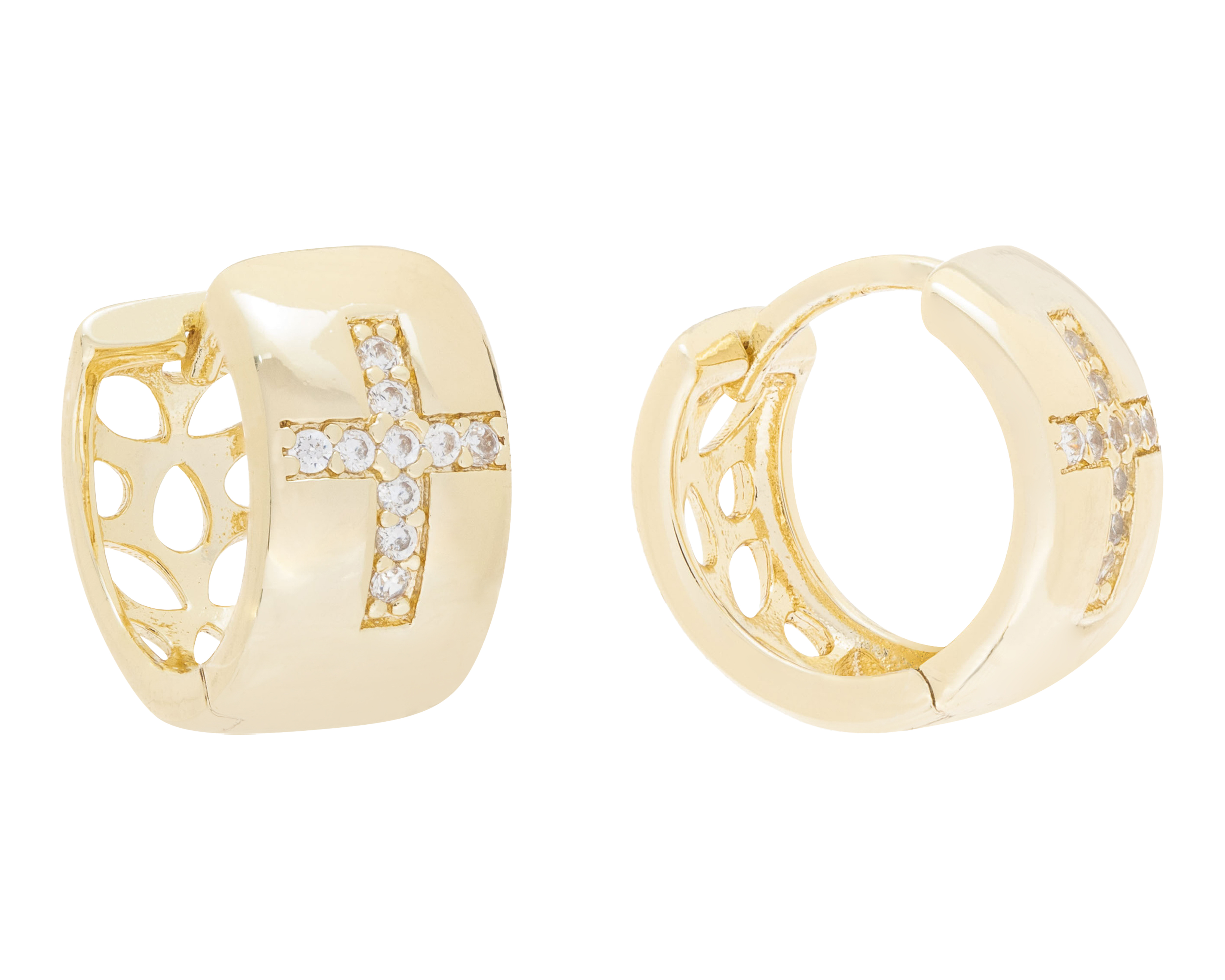 Aretes Chapa de Oro Allu Jewelry