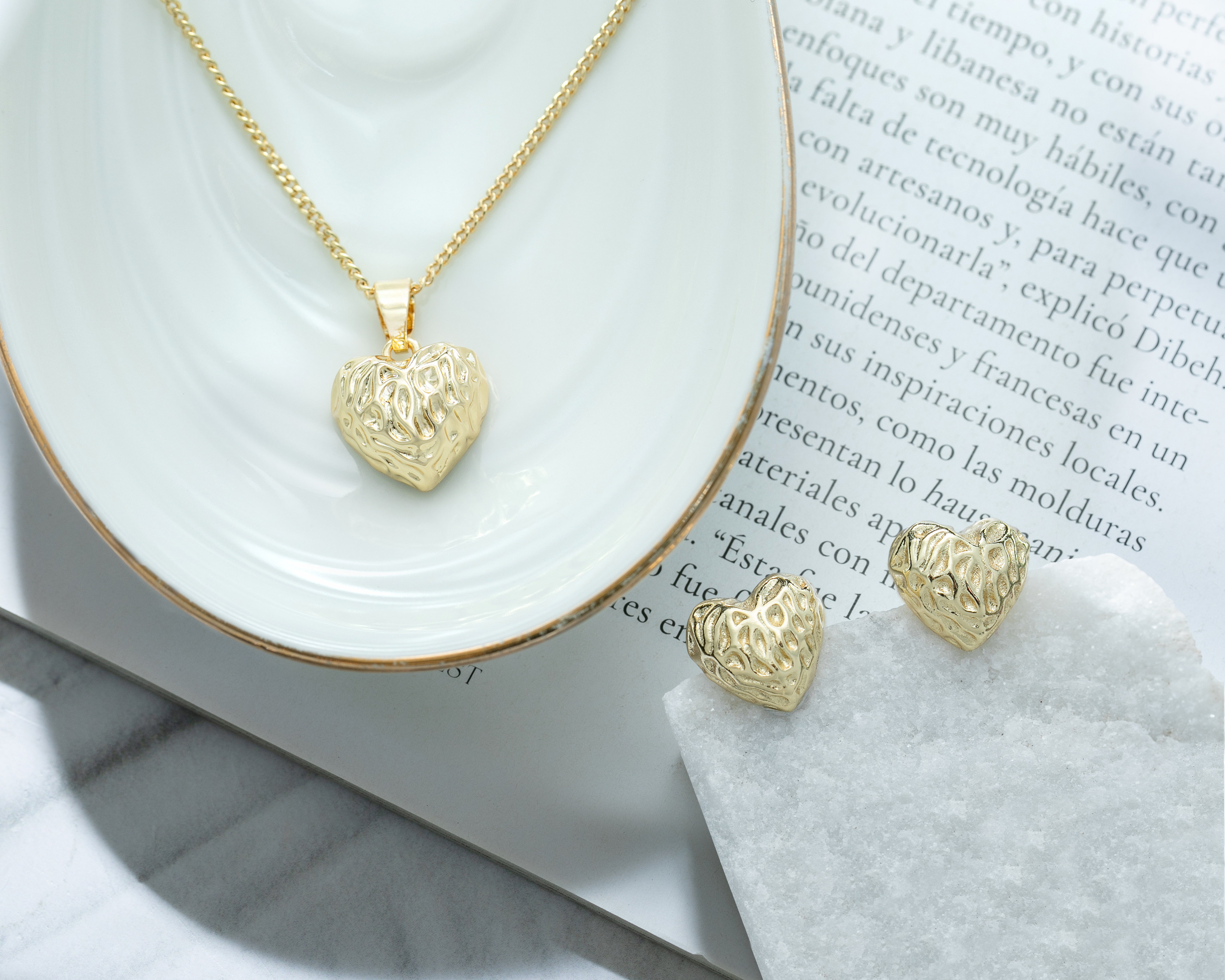 Foto 4 | Foto 4 | Collar y Aretes Allu Jewelry Chapa de Oro 3 Piezas