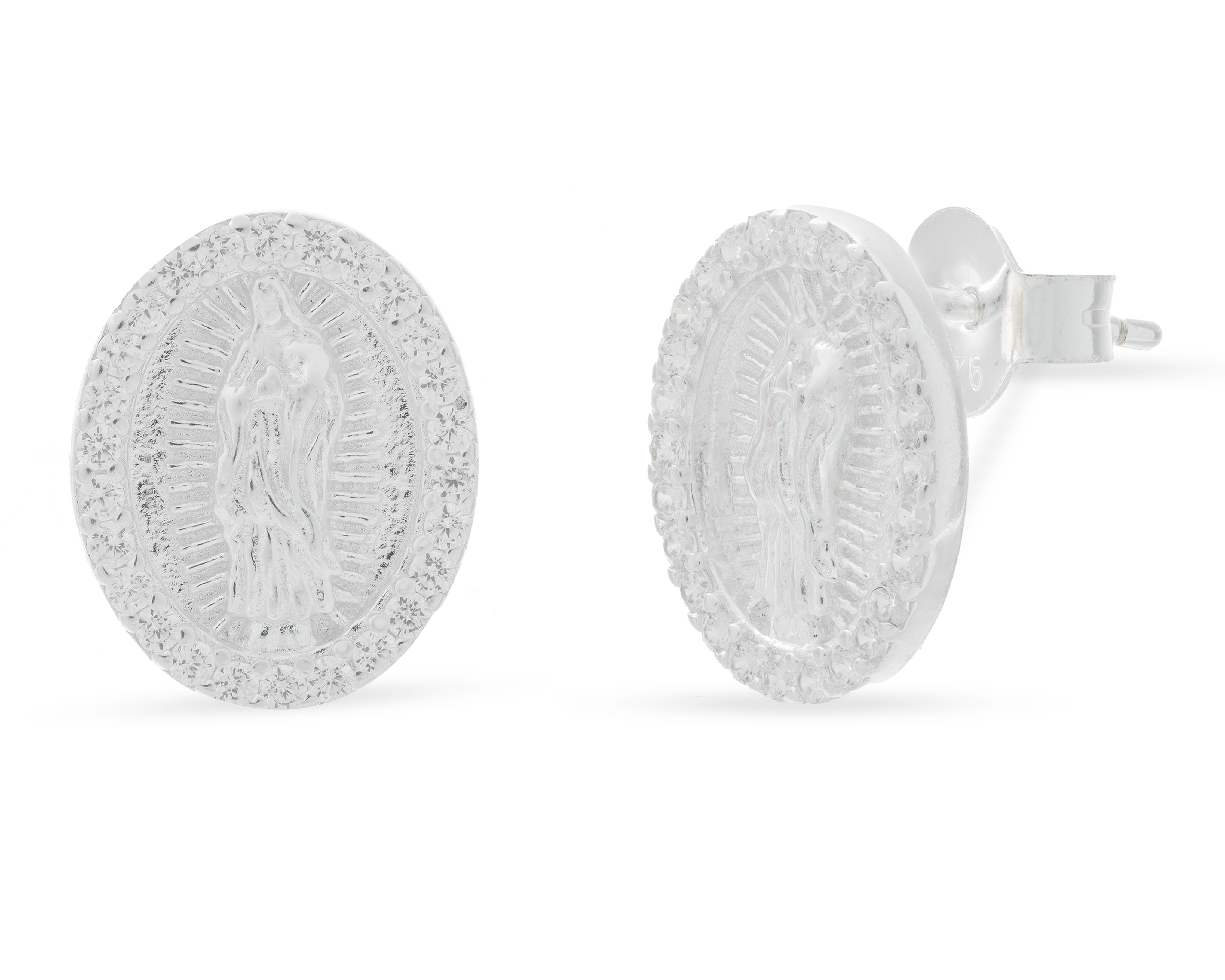 Aretes Virgen de Guadalupe de Plata Best Silver