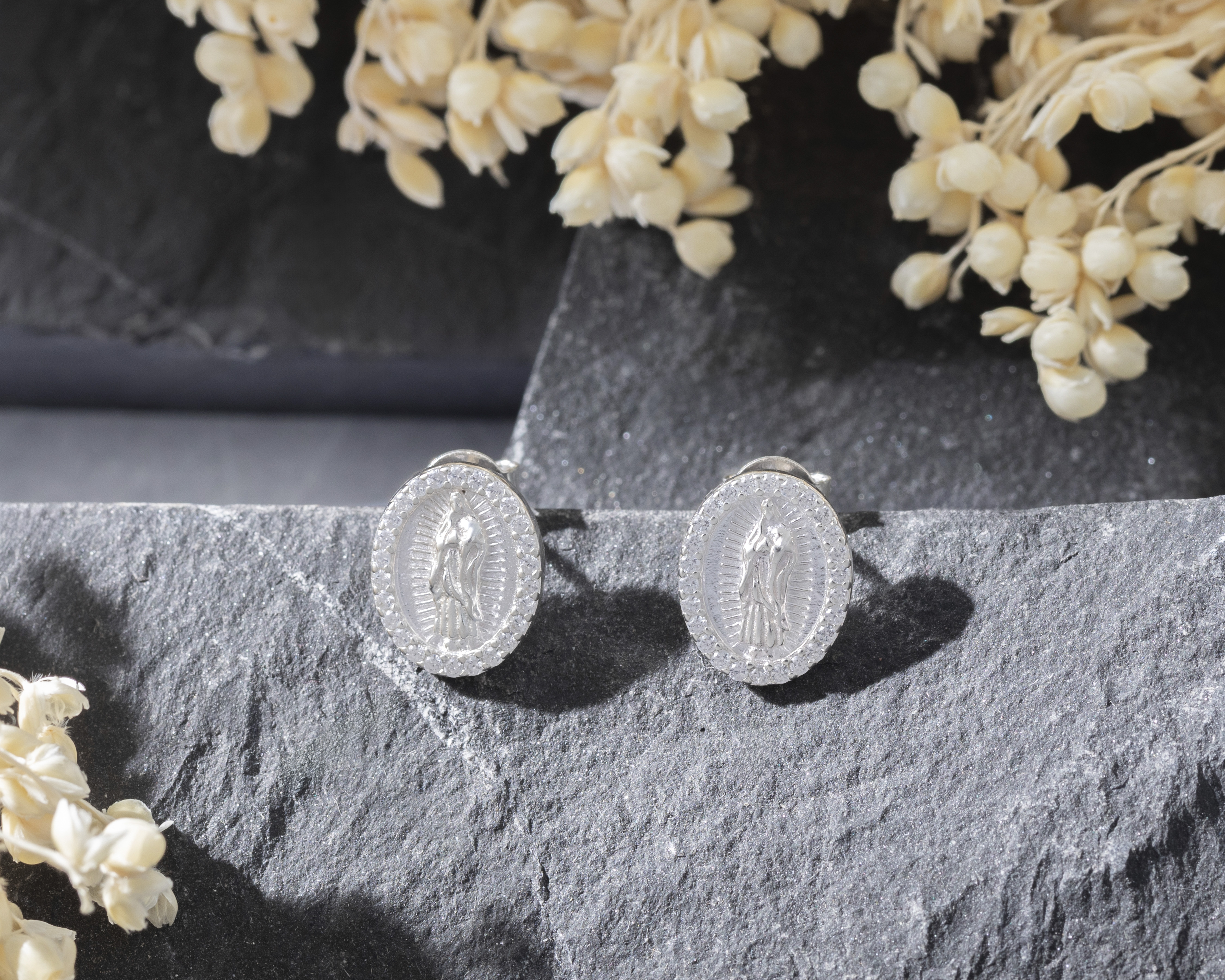 Foto 3 | Foto 3 | Aretes Virgen de Guadalupe de Plata Best Silver