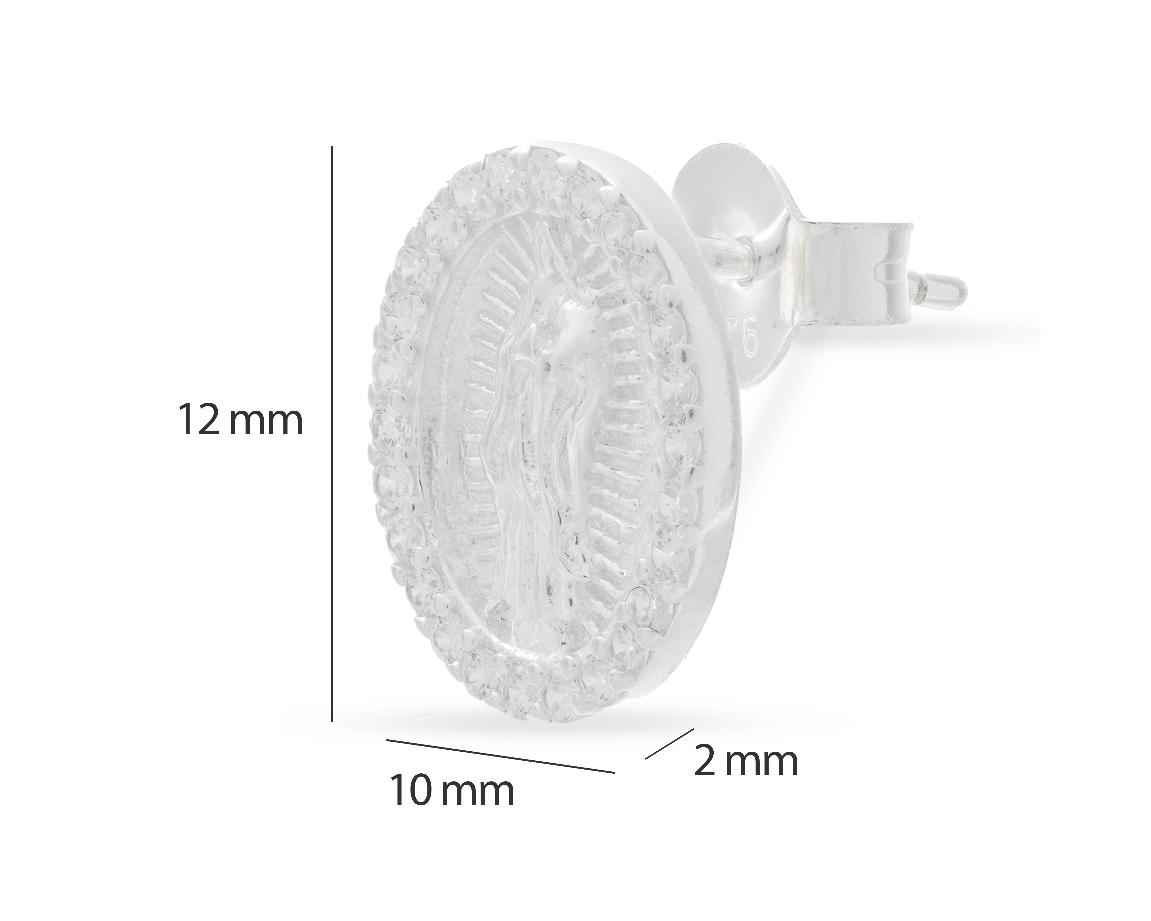 Foto 4 | Foto 4 | Aretes Virgen de Guadalupe de Plata Best Silver