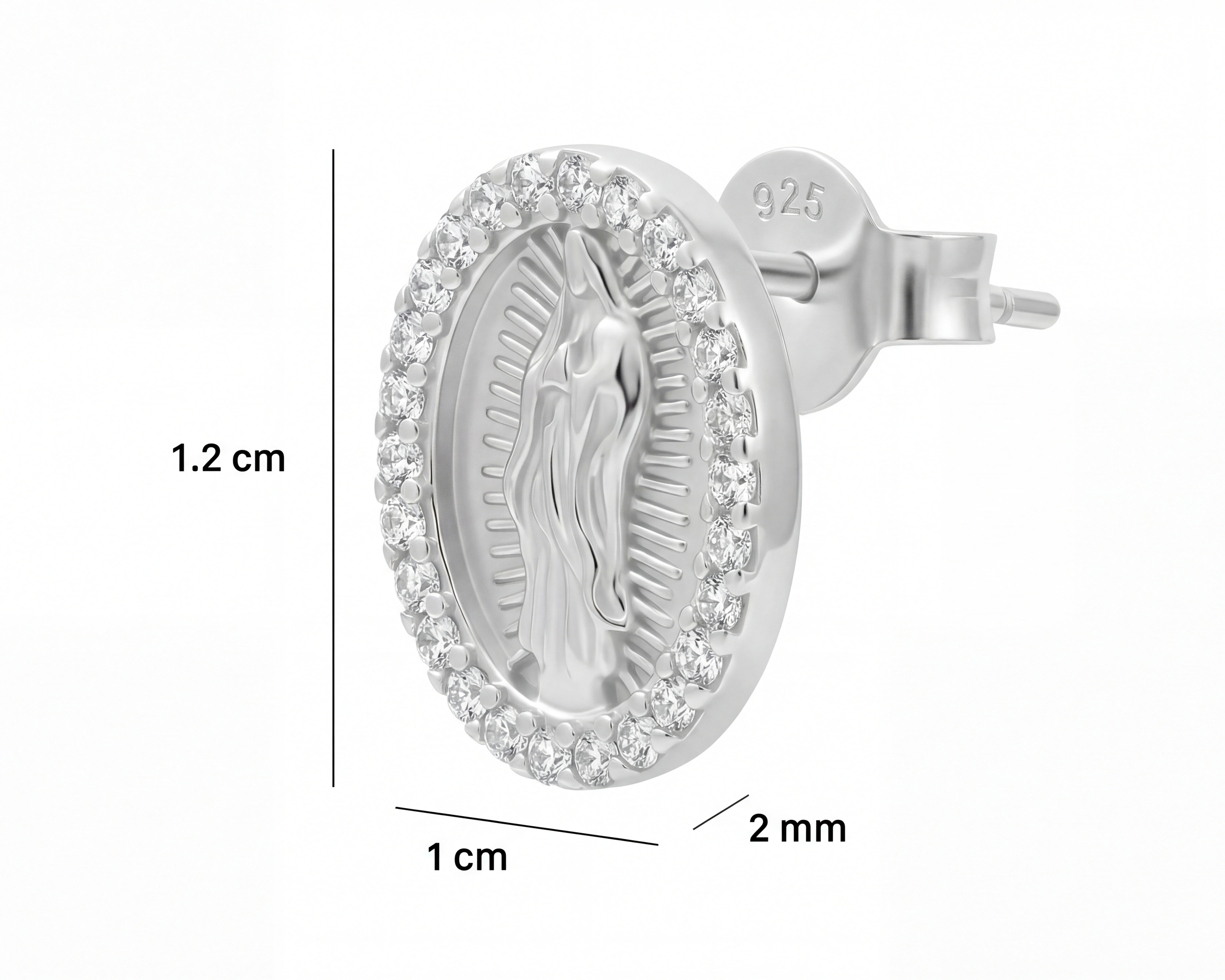 Foto 5 | Foto 5 | Aretes Virgen de Guadalupe de Plata Best Silver