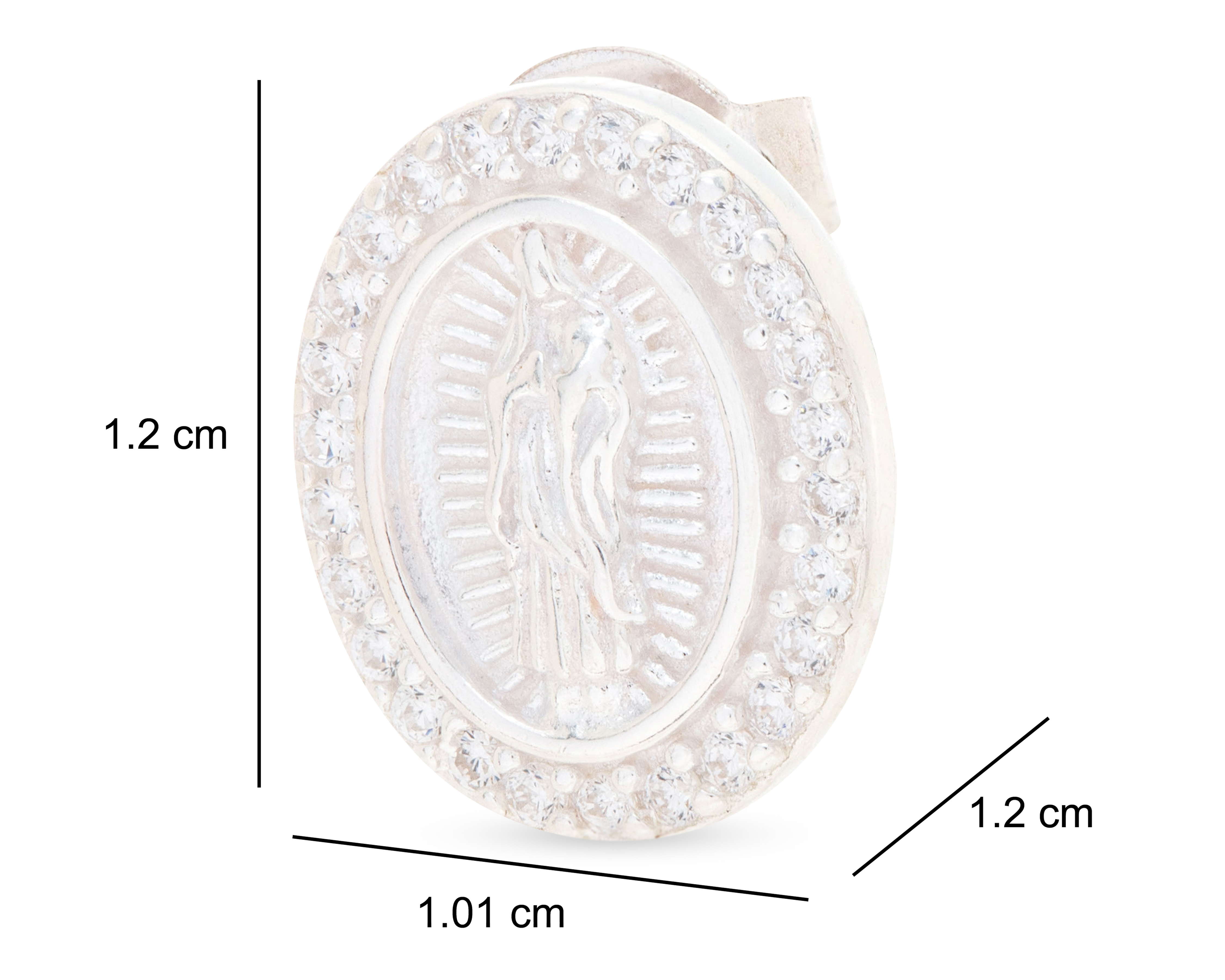 Foto 4 | Foto 4 | Aretes Virgen de Guadalupe de Plata Best Silver