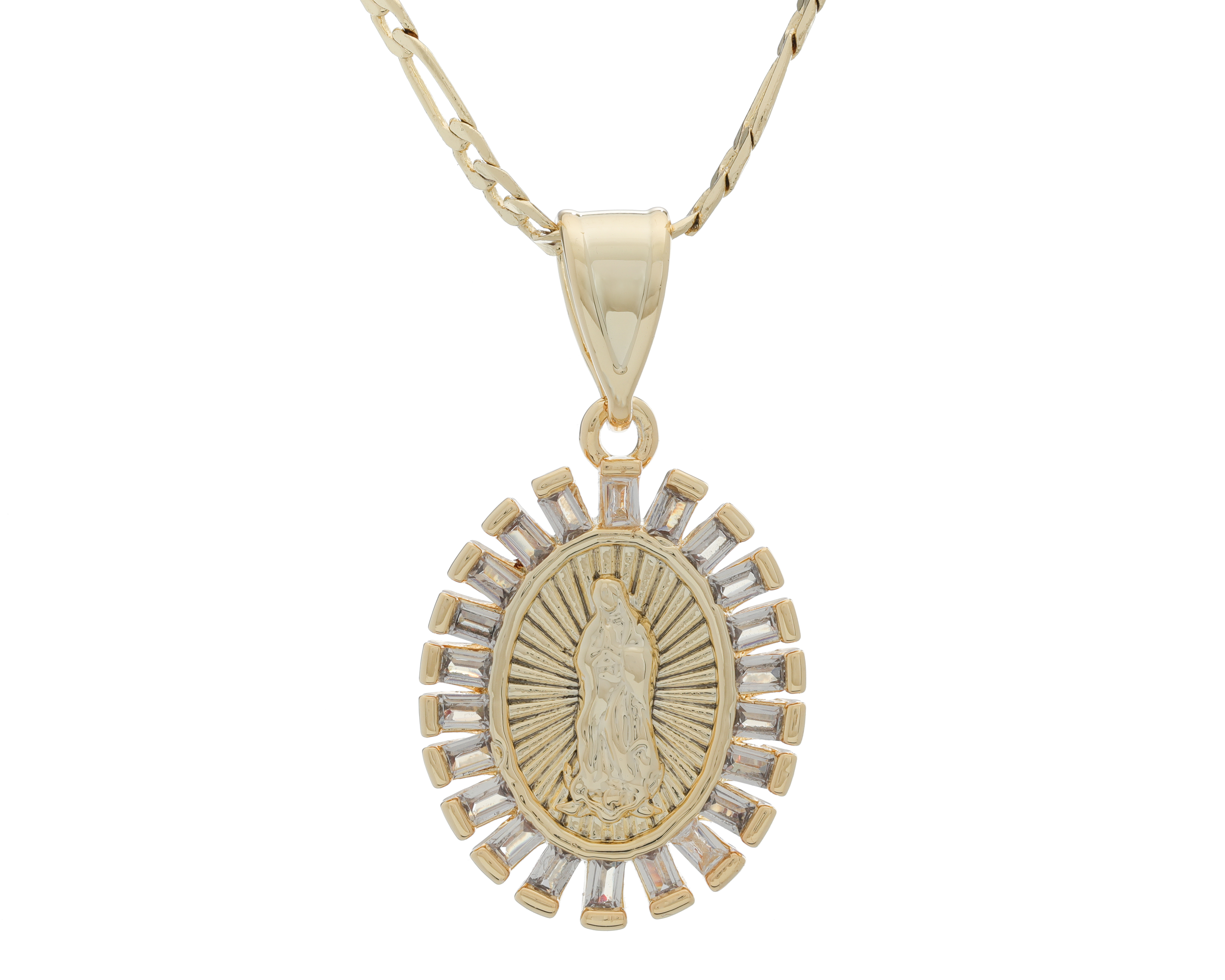 Collar Virgen Chapa de Oro Zokko