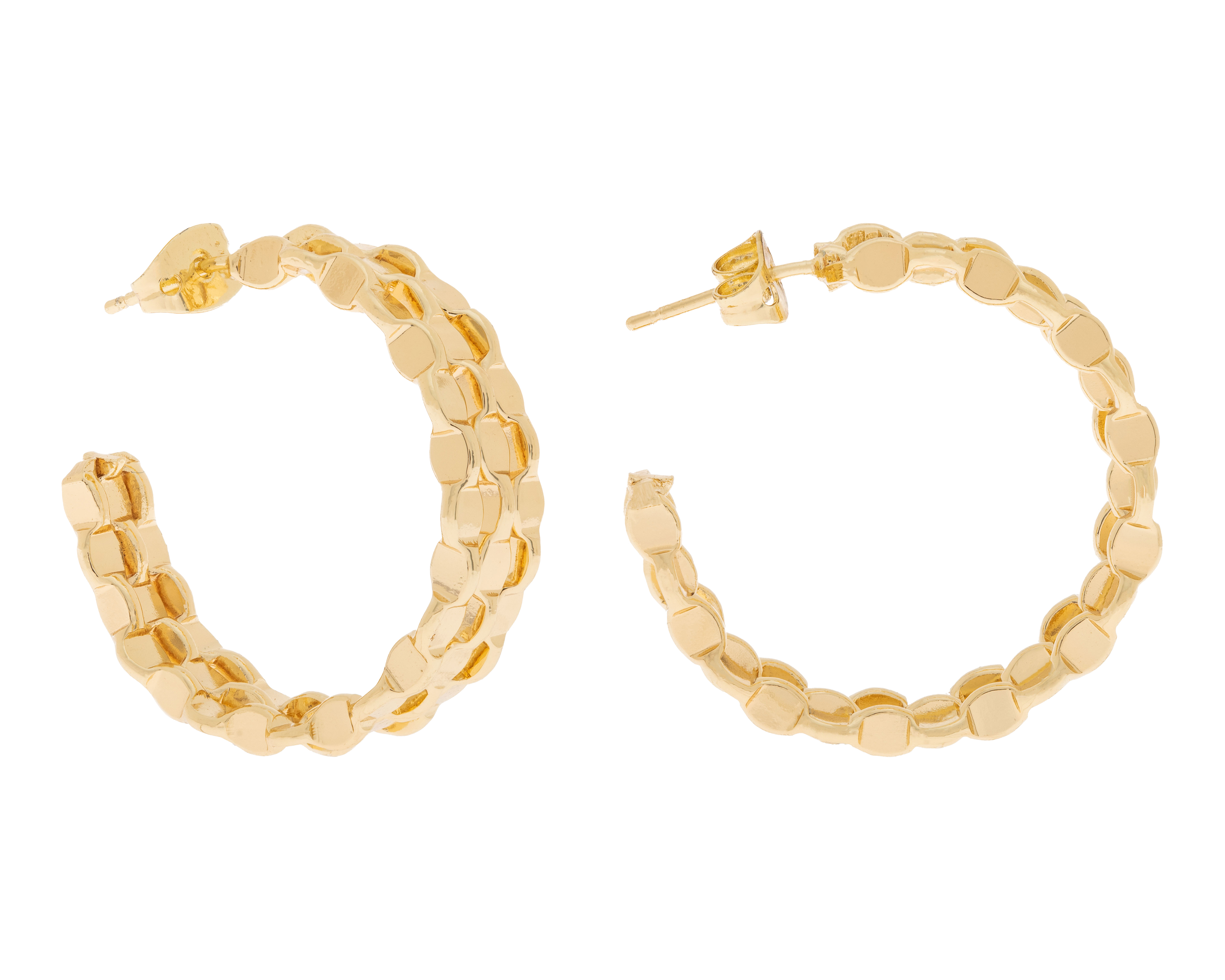 Foto 2 pulgar | Foto 1 | Arracadas Chapa de Oro Diseños CR