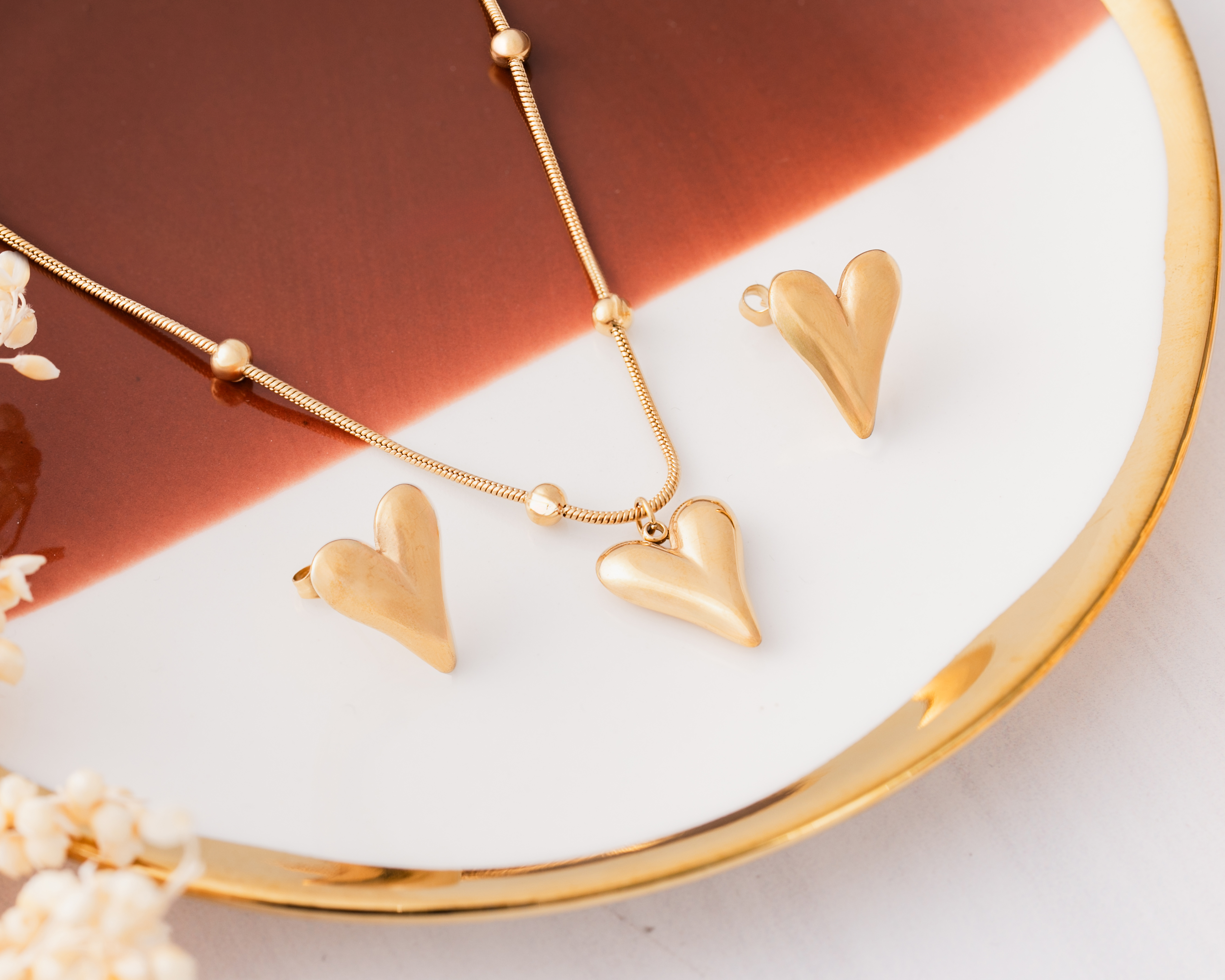 Foto 5 pulgar | Foto 4 | Collar y Aretes de Acero Inoxidable Ring Ocean 2 Piezas