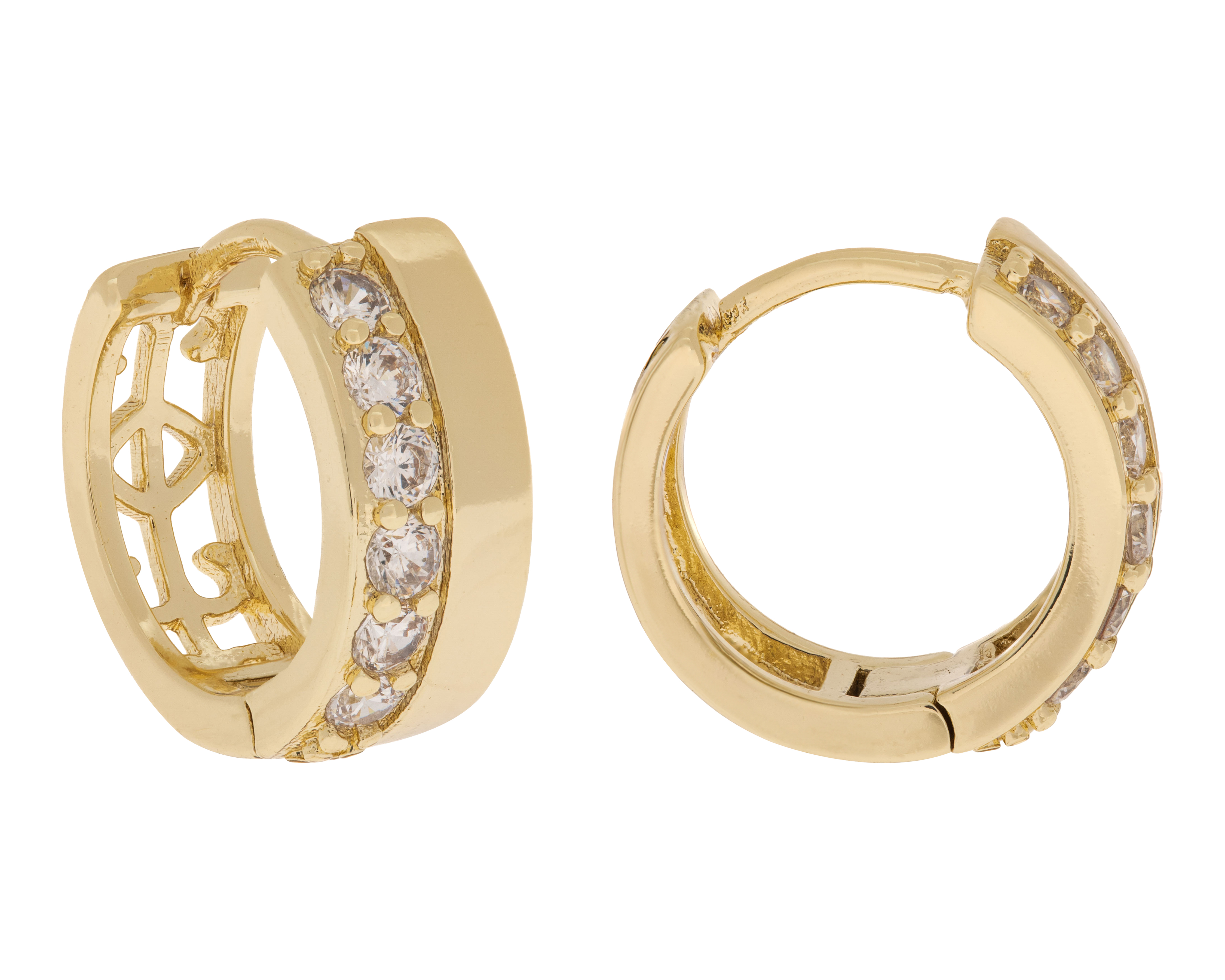 Aretes Chapa de Oro Plafer
