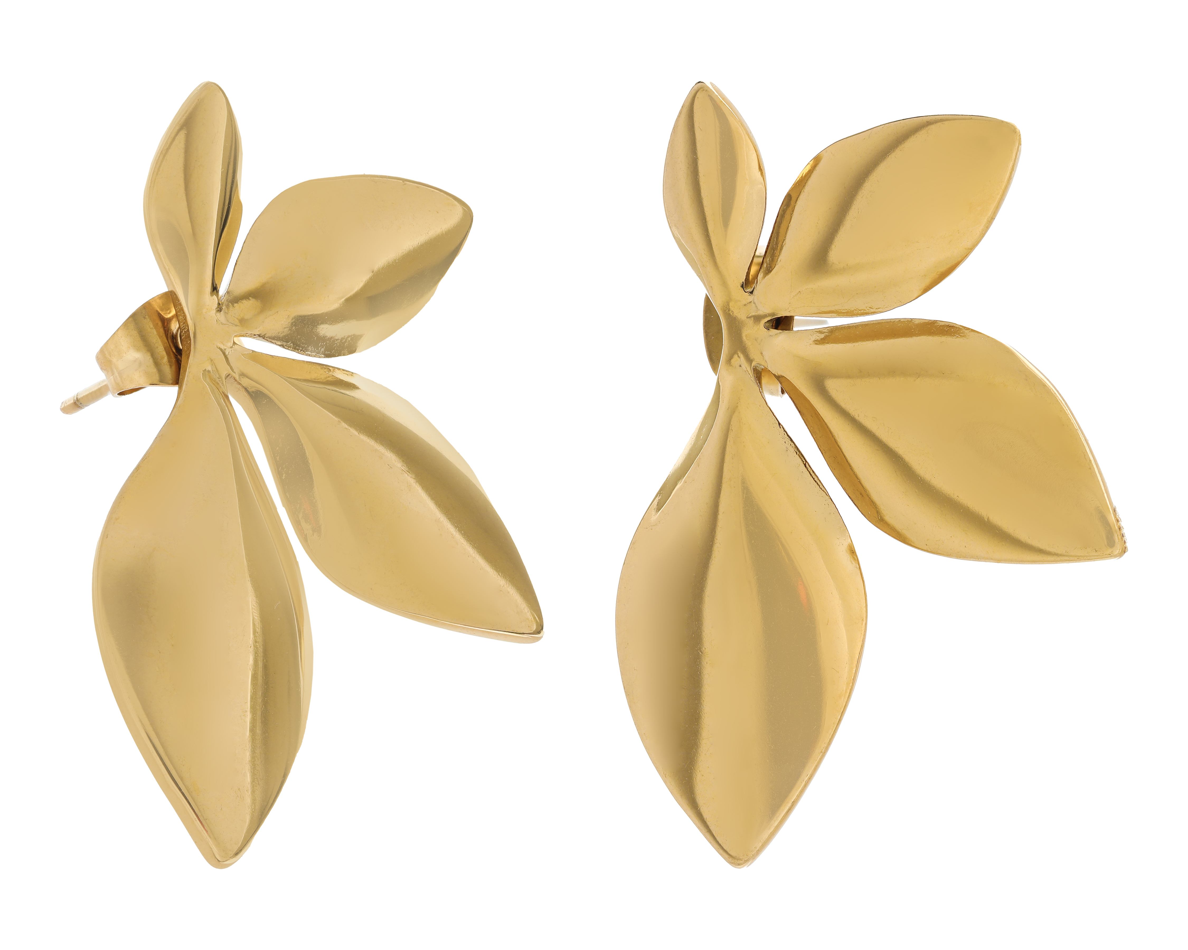 Foto 1 | Foto 1 | Aretes de Media Flor Chapa de Oro 18k Ason