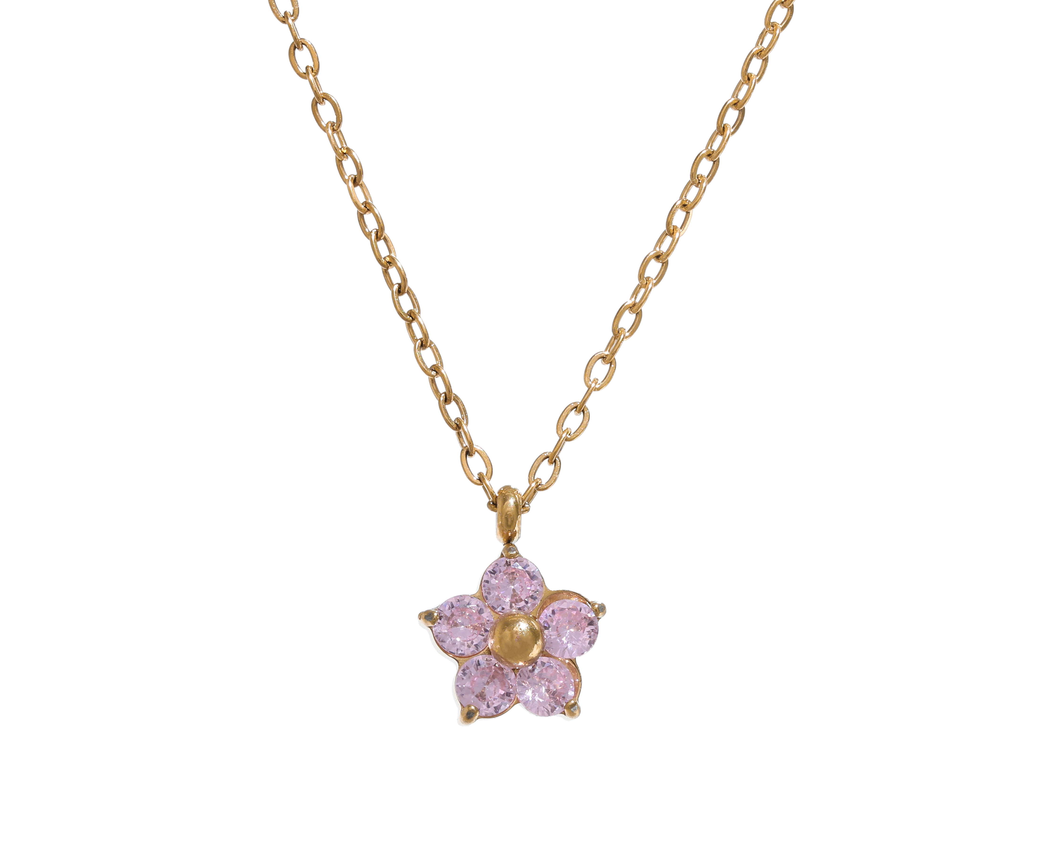 Collar de Flor Chapa de Oro 18K Ason