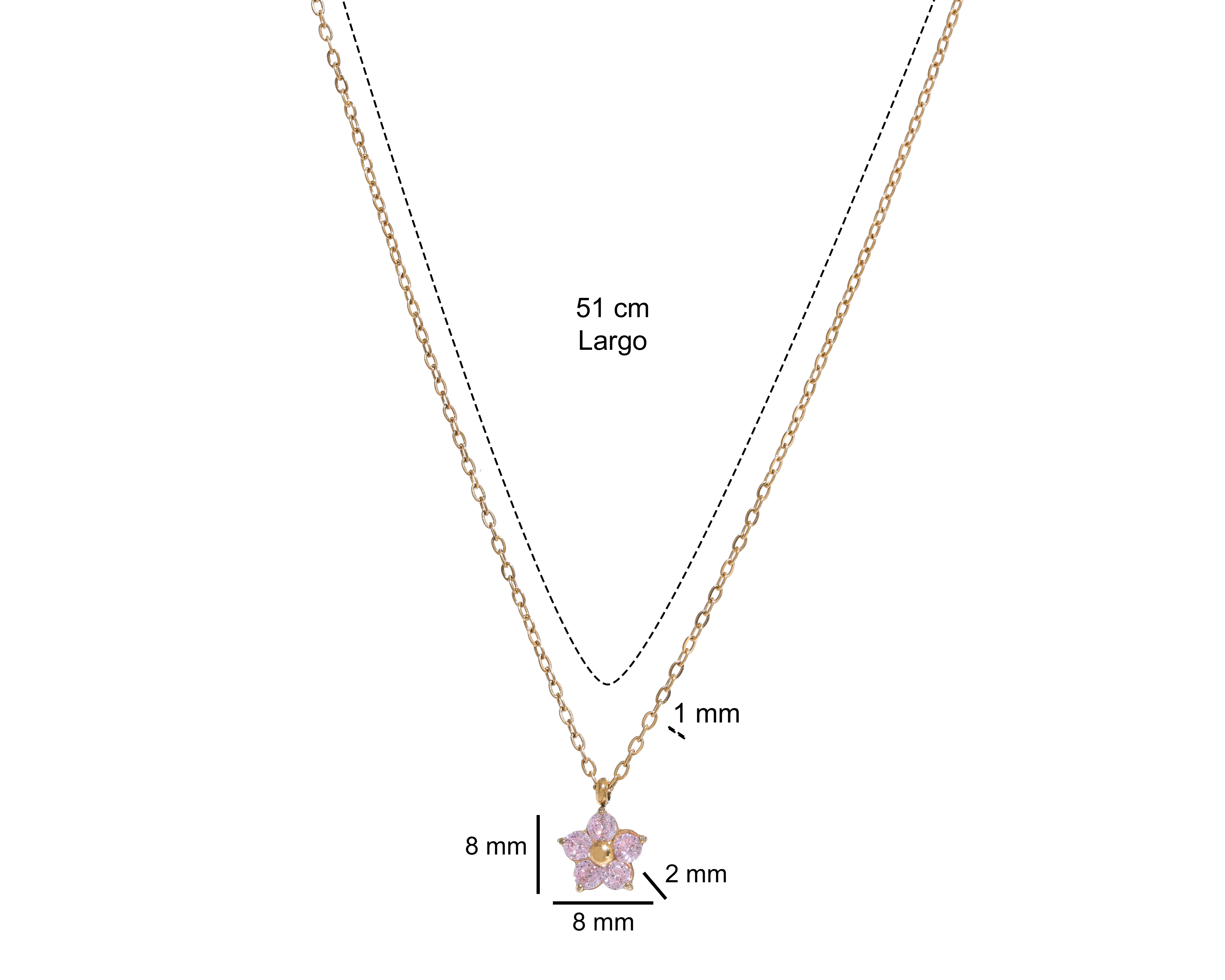 Foto 6 | Foto 6 | Collar de Flor Chapa de Oro 18K Ason