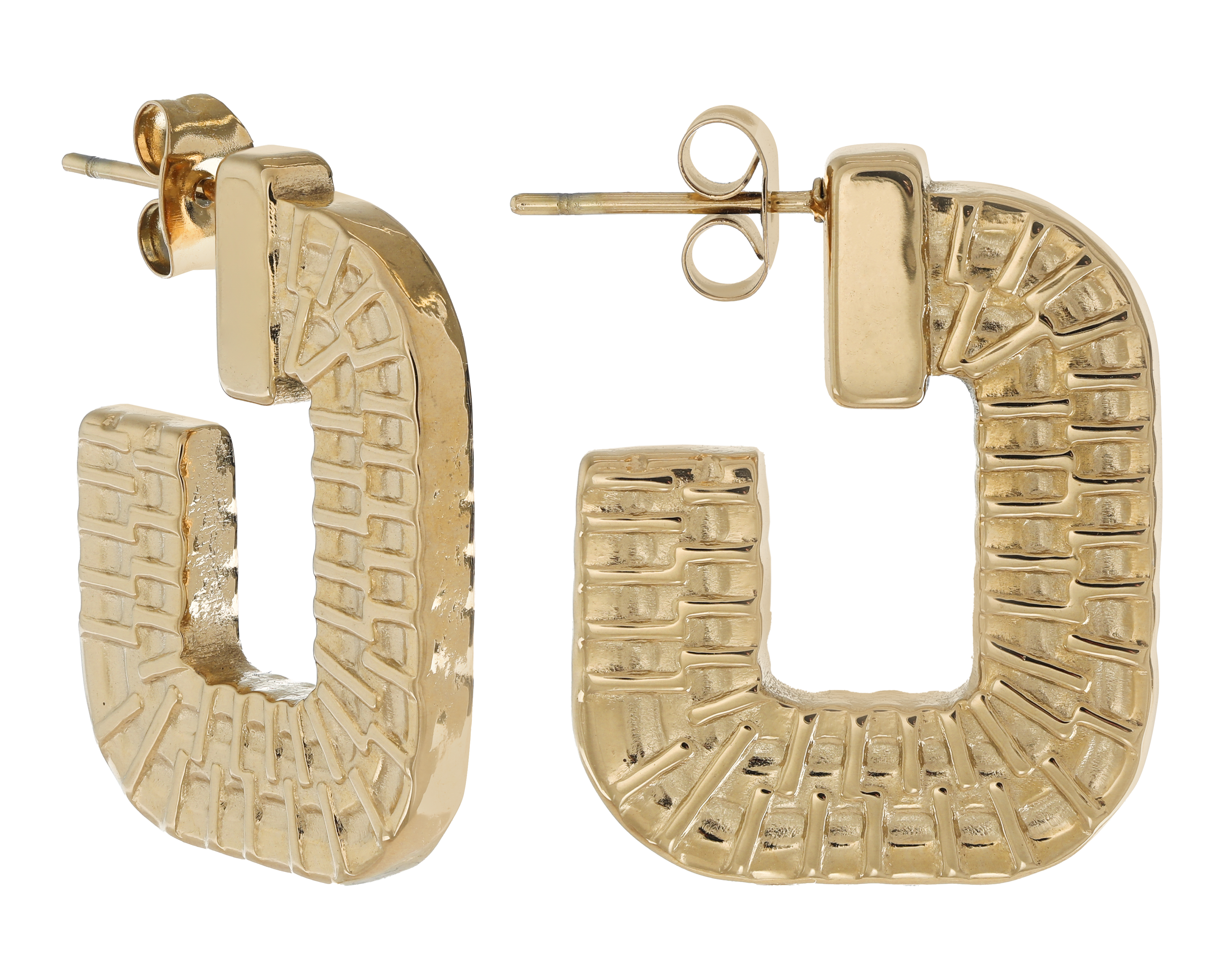 Foto 2 pulgar | Foto 1 | Arracadas Chapa de Oro 18k Jennifer Lopez