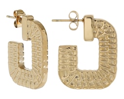 Arracadas Chapa de Oro 18k Jennifer Lopez