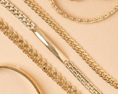 Foto 5 | Foto 5 | Pulsera de Chapa de Oro Plafer