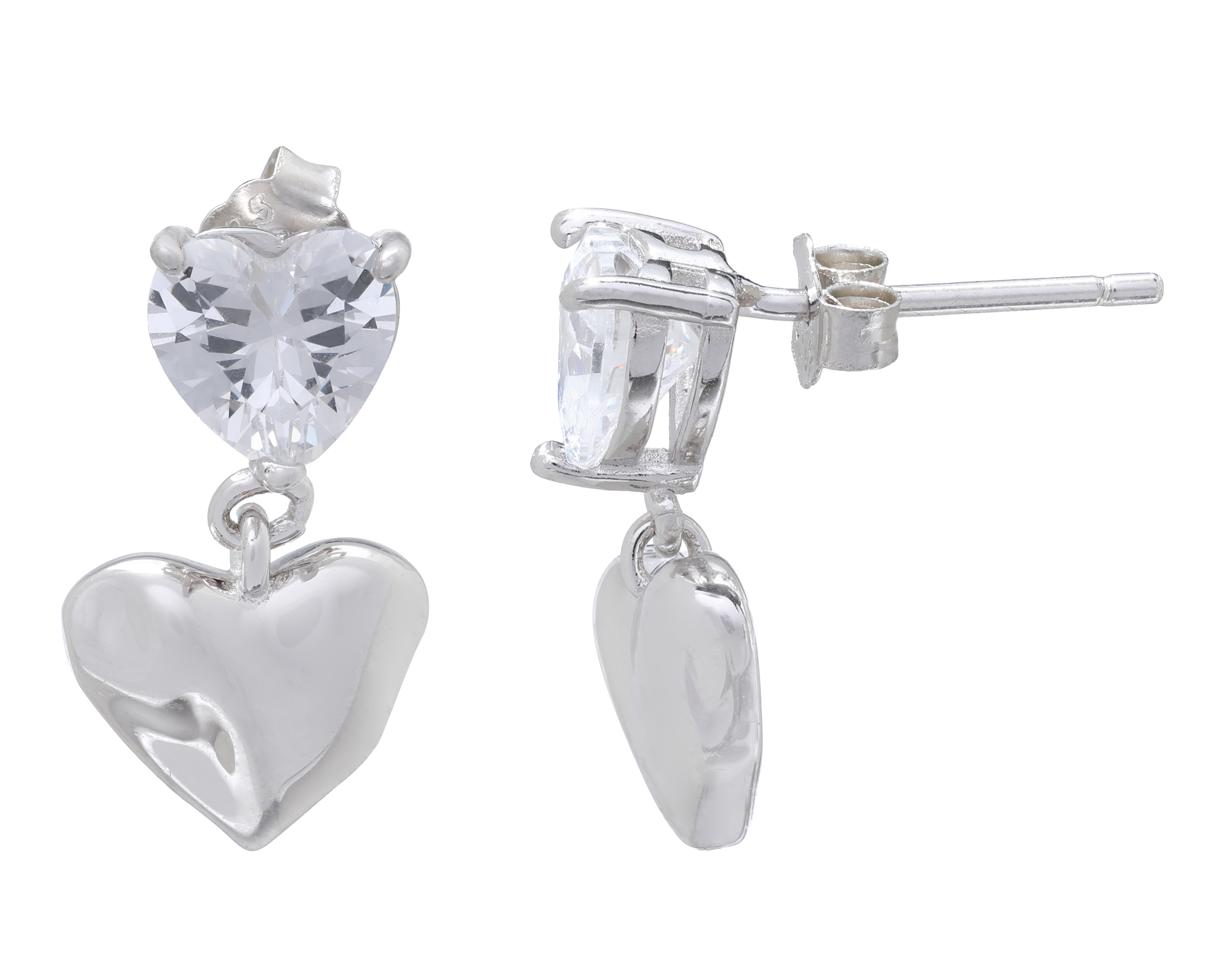 Foto 2 | Foto 2 | Aretes de Corazón de Plata Sahara