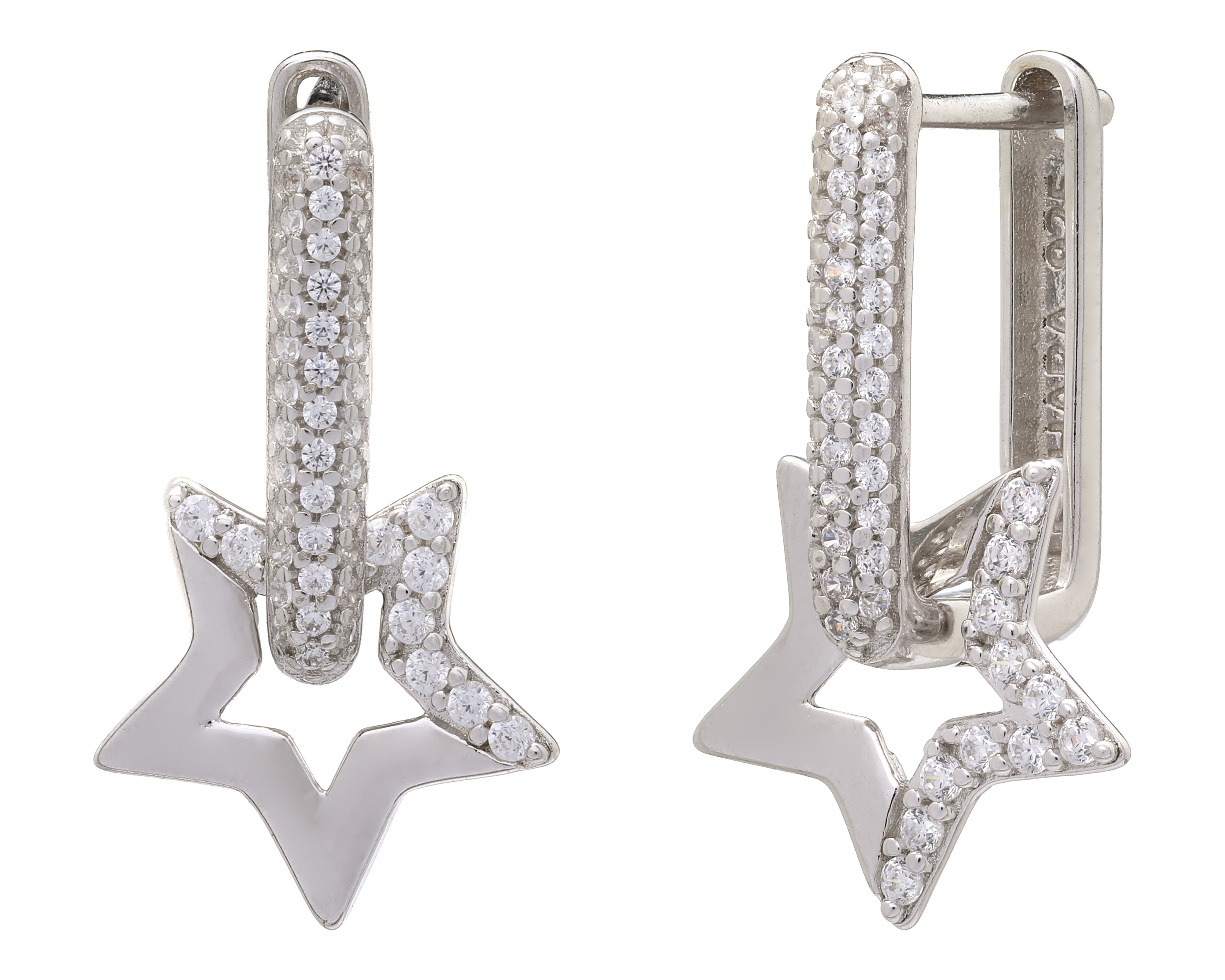 Foto 3 pulgar | Foto 2 | Aretes Estrella de Plata Sahara