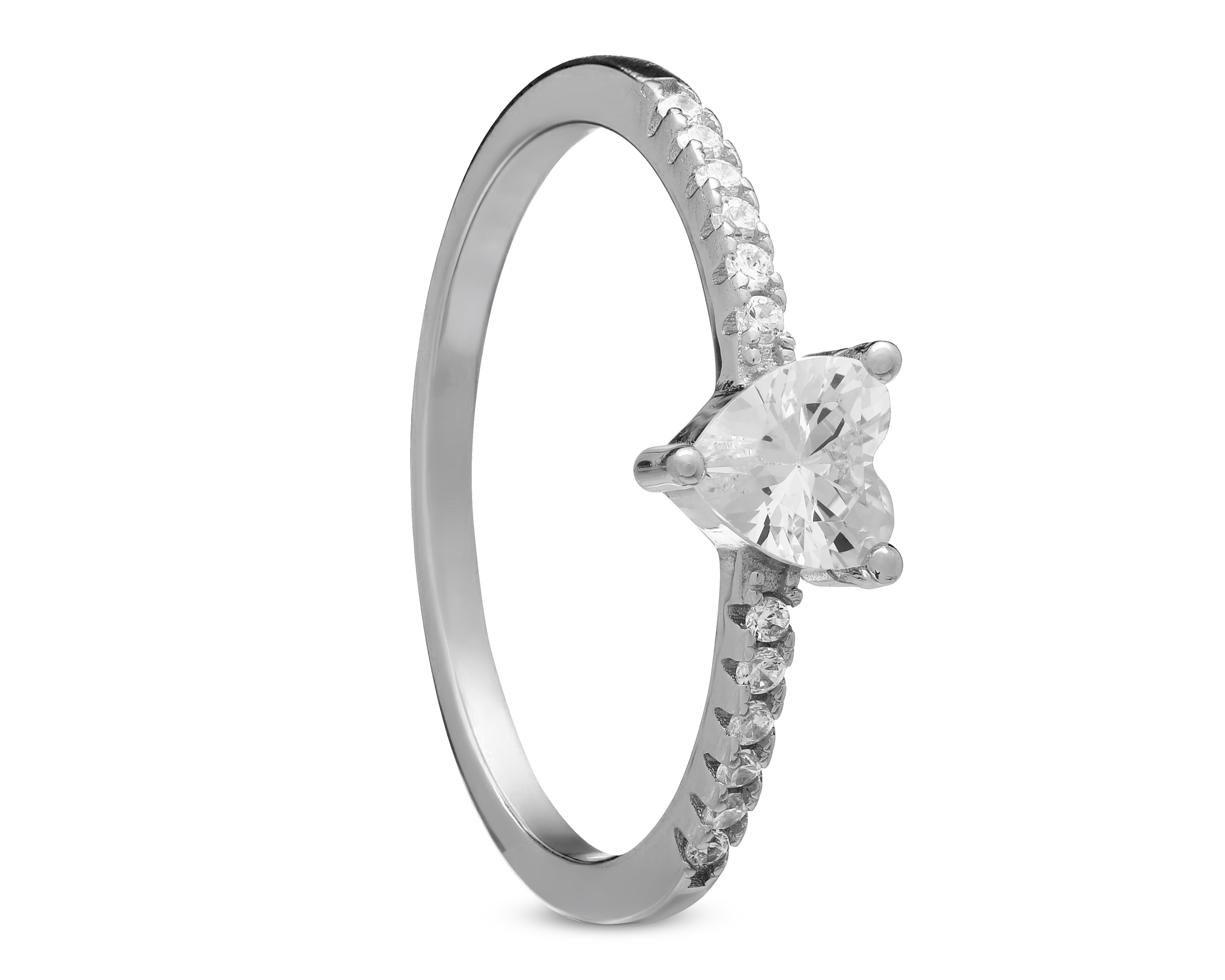 Anillo Corazón de Plata Sahara Talla 7