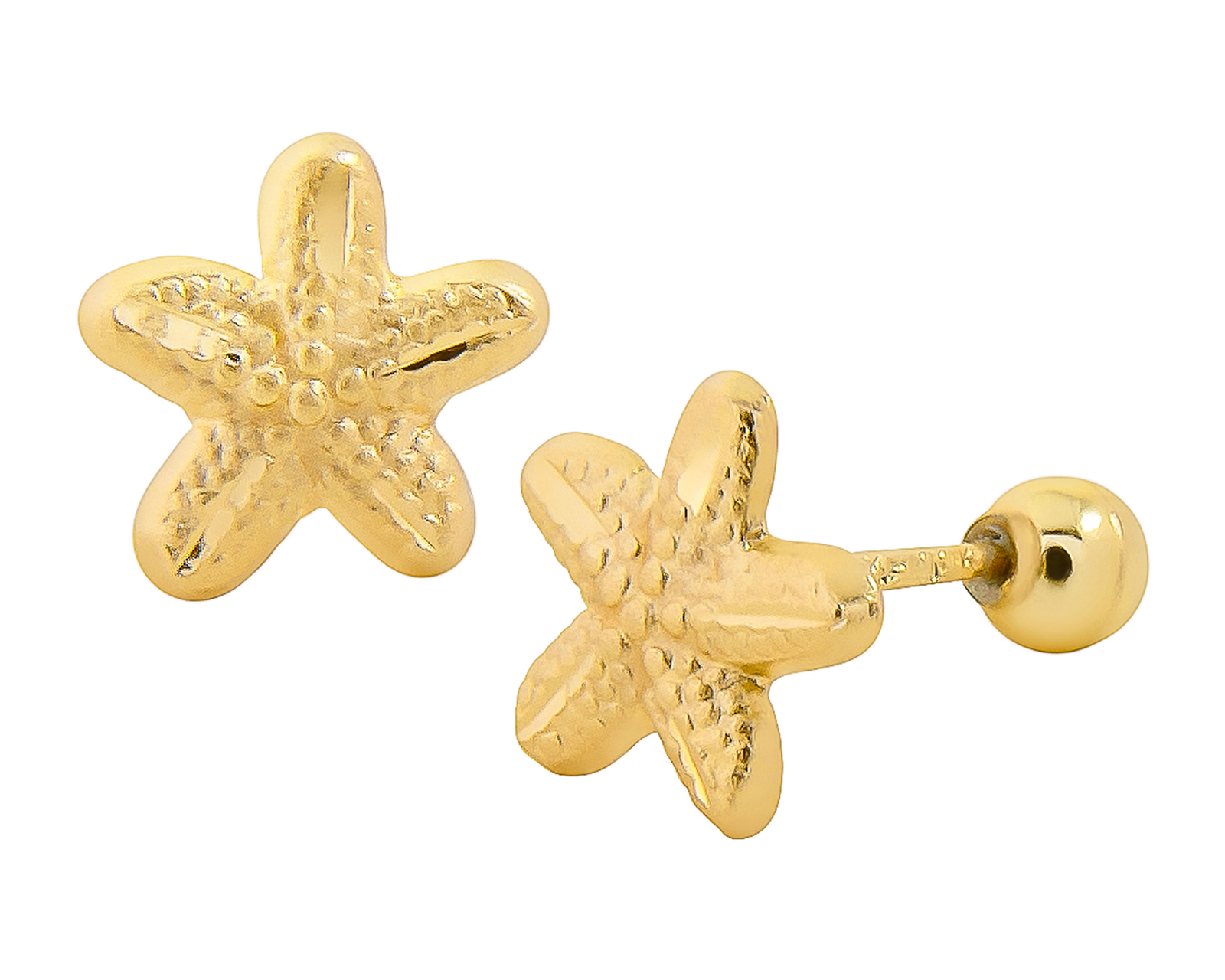 Broqueles Estrella de Oro 10k Plafer