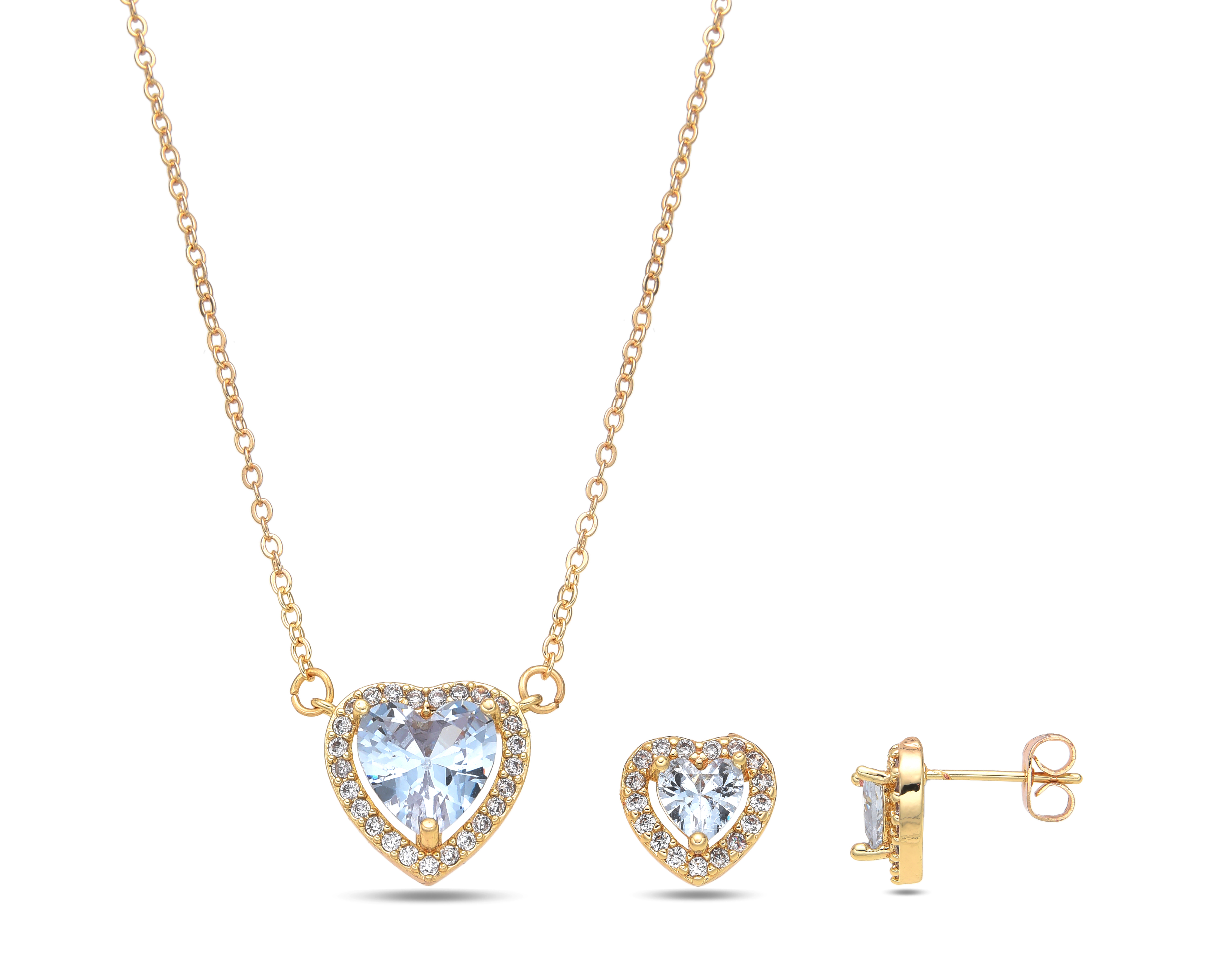 Foto 1 | Foto 1 | Collar y Aretes de Chapa de Oro Zokko 2 Piezas