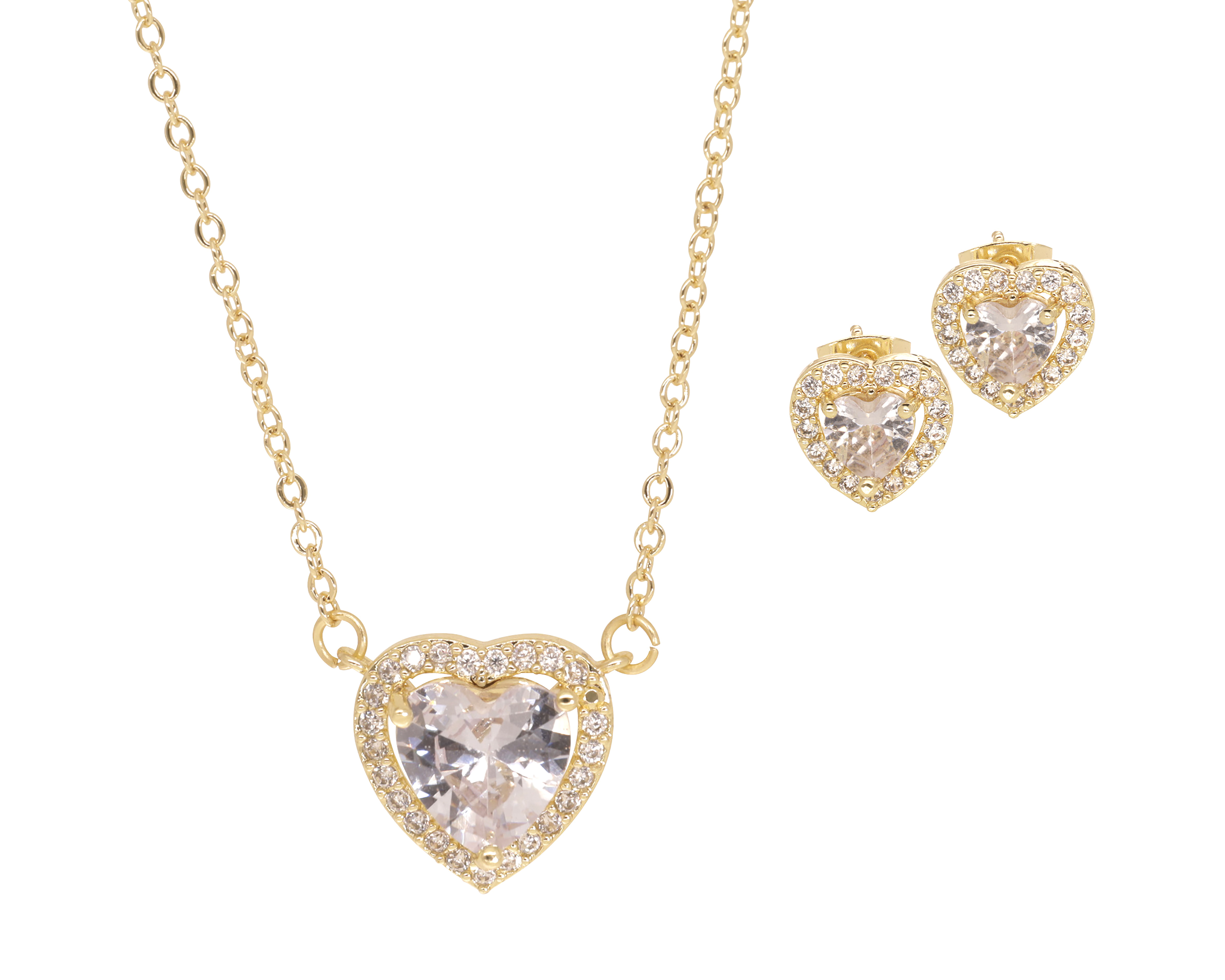 Foto 3 pulgar | Foto 2 | Collar y Aretes de Chapa de Oro Zokko 2 Piezas