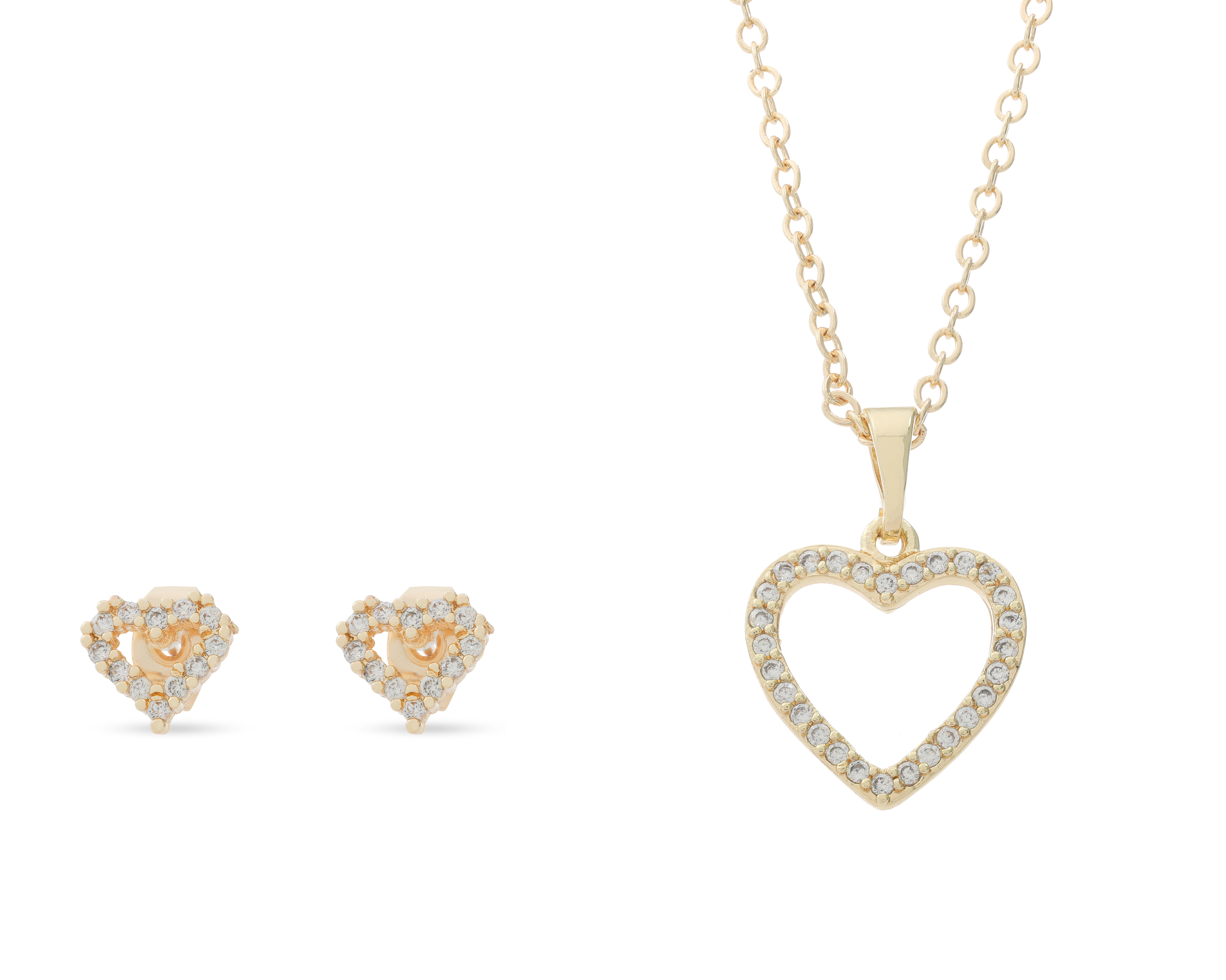 Foto 1 | Foto 1 | Collar y Aretes de Chapa de Oro Zokko 2 Piezas