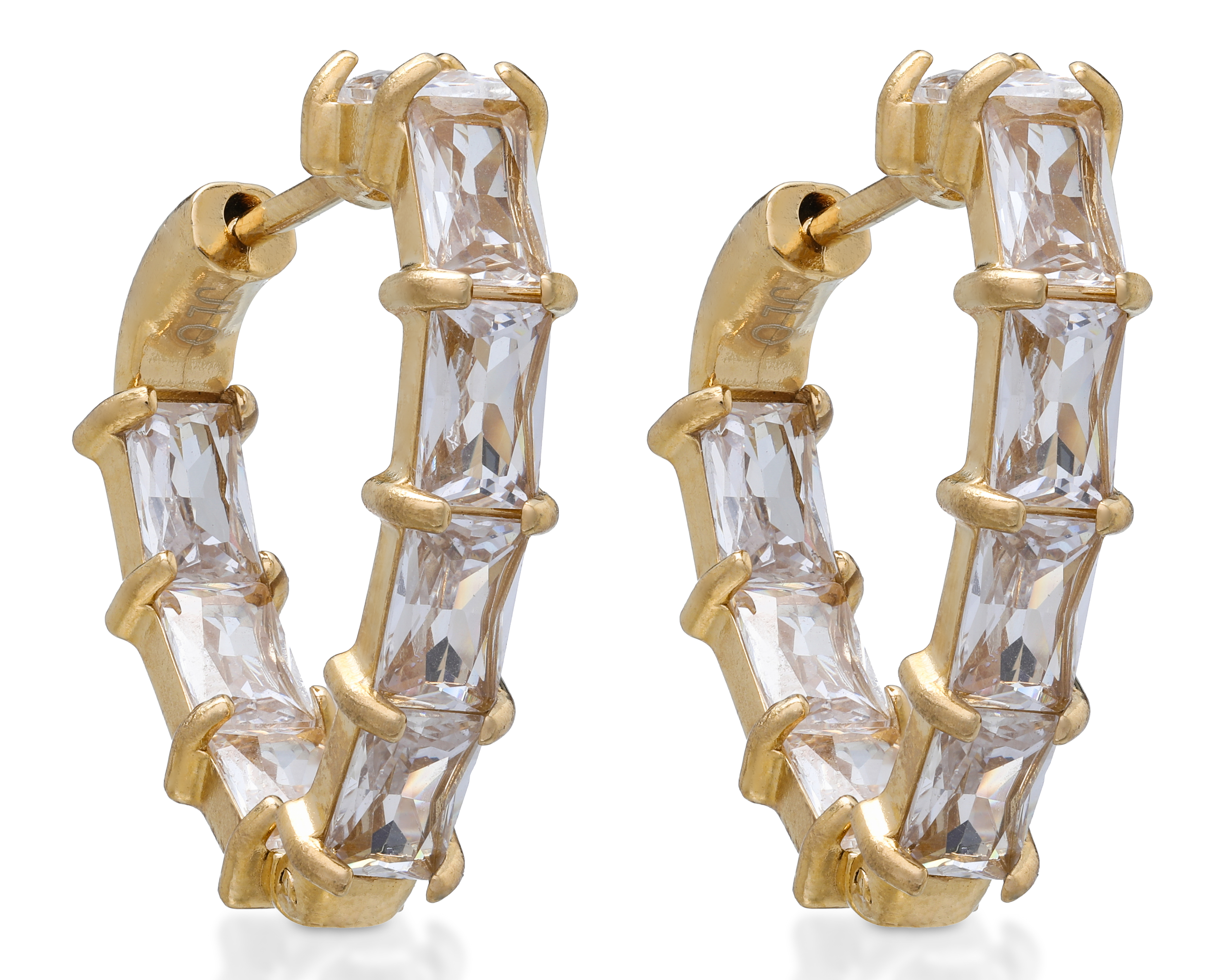 Foto 2 | Foto 2 | Arracadas Triangulares Chapa de Oro 18k Jennifer Lopez