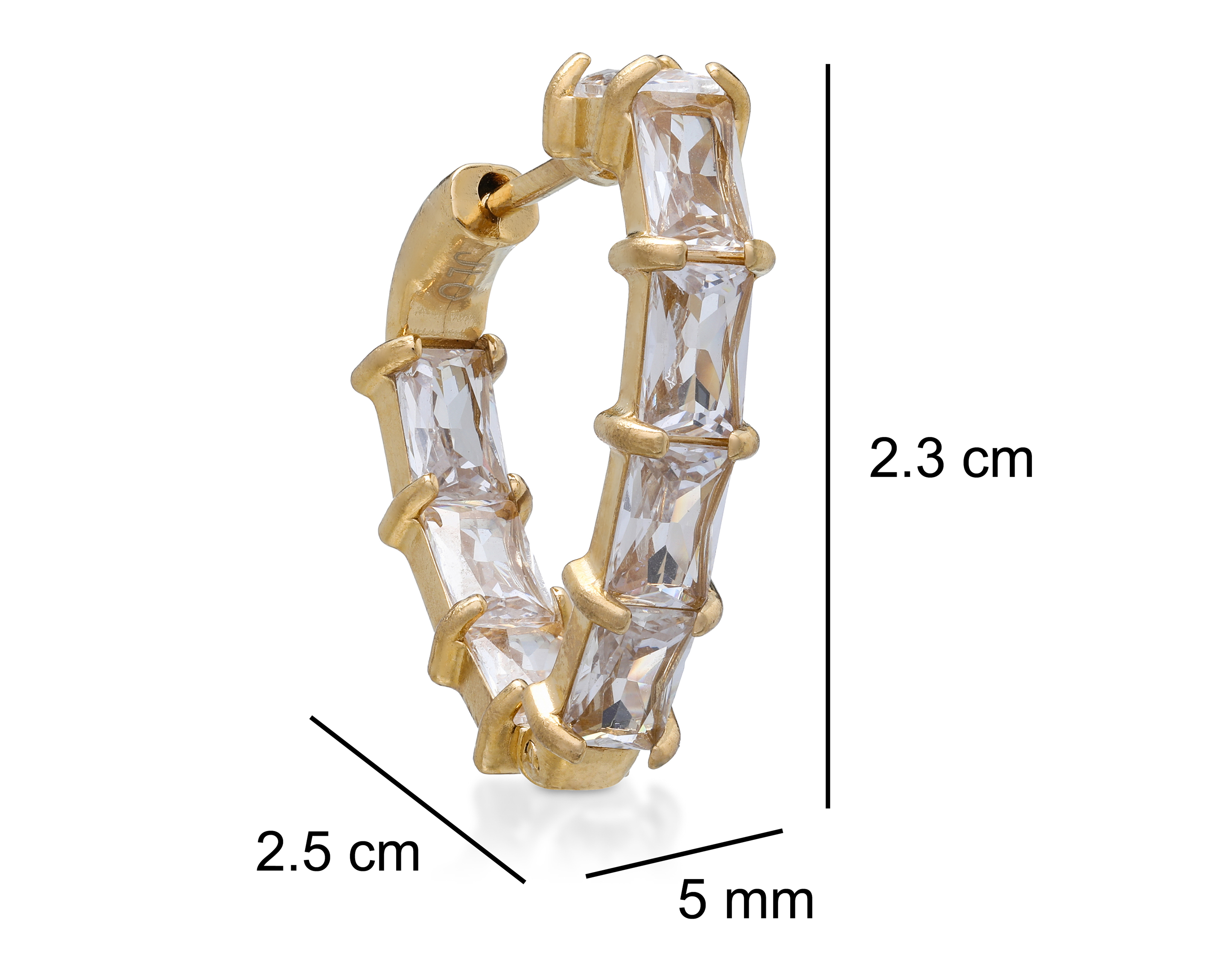 Foto 5 pulgar | Foto 4 | Arracadas Triangulares Chapa de Oro 18k Jennifer Lopez