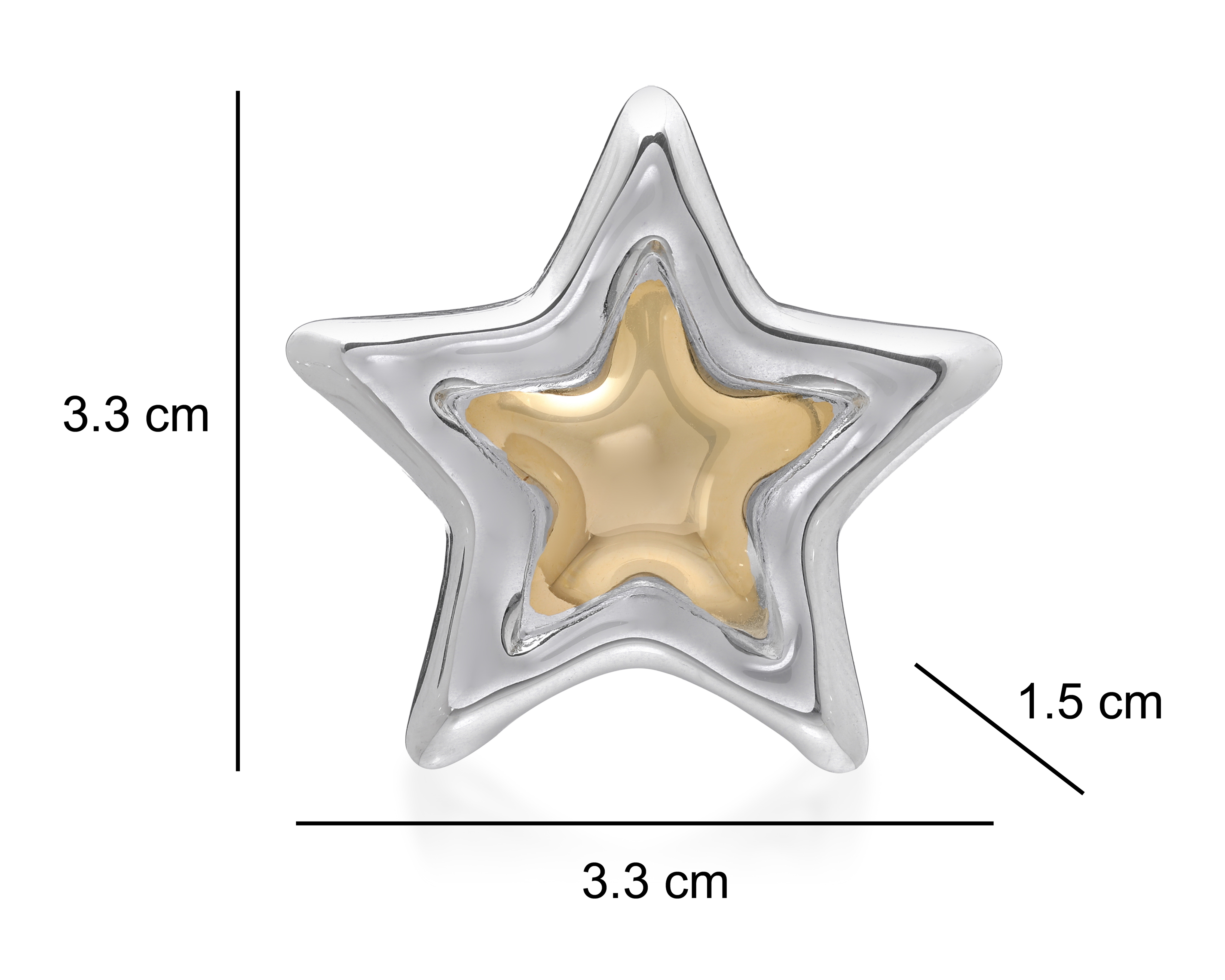 Foto 4 | Foto 4 | Aretes Estrella Chapa de Oro 18k