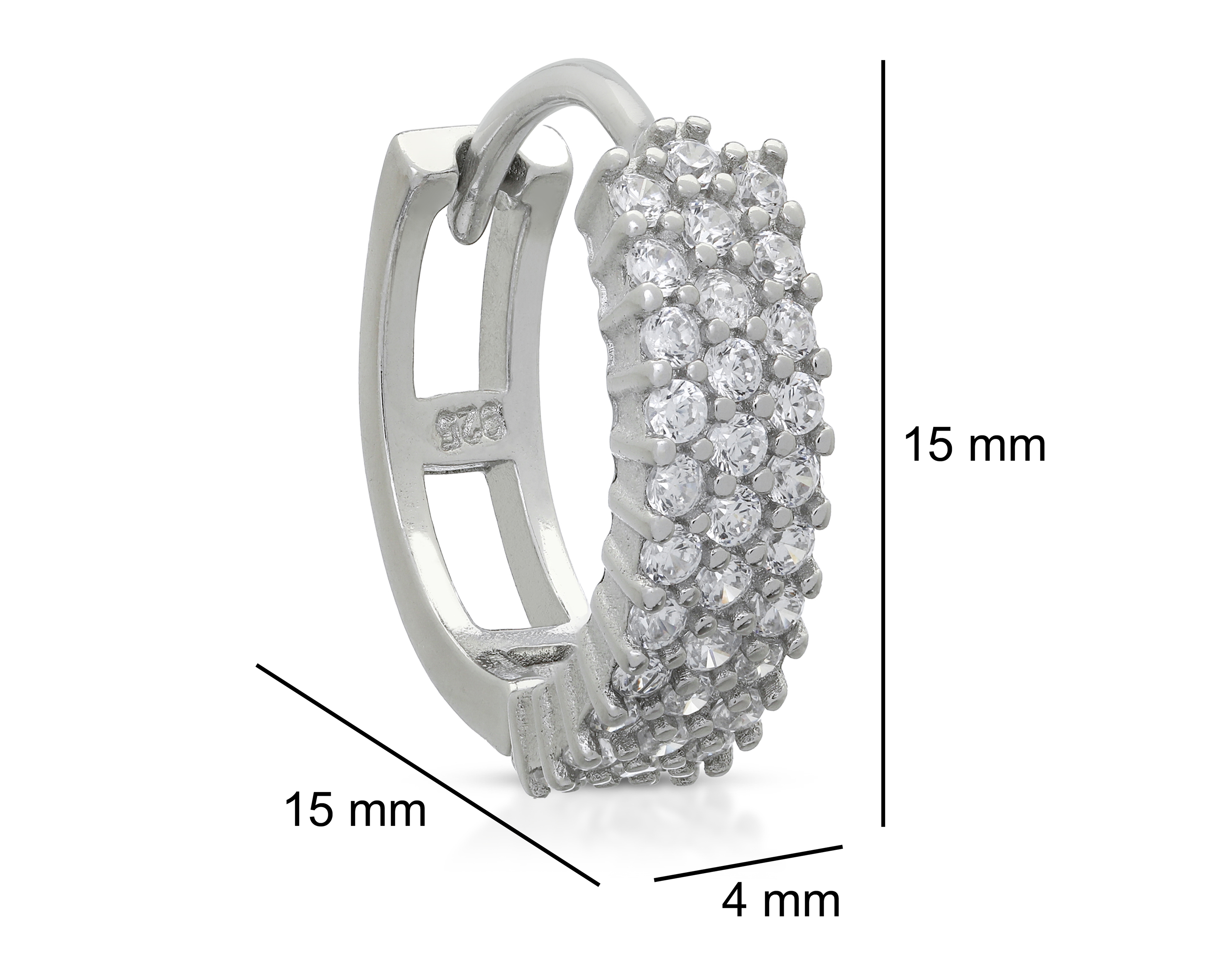 Foto 5 pulgar | Foto 4 | Aretes de Plata The Nes GR