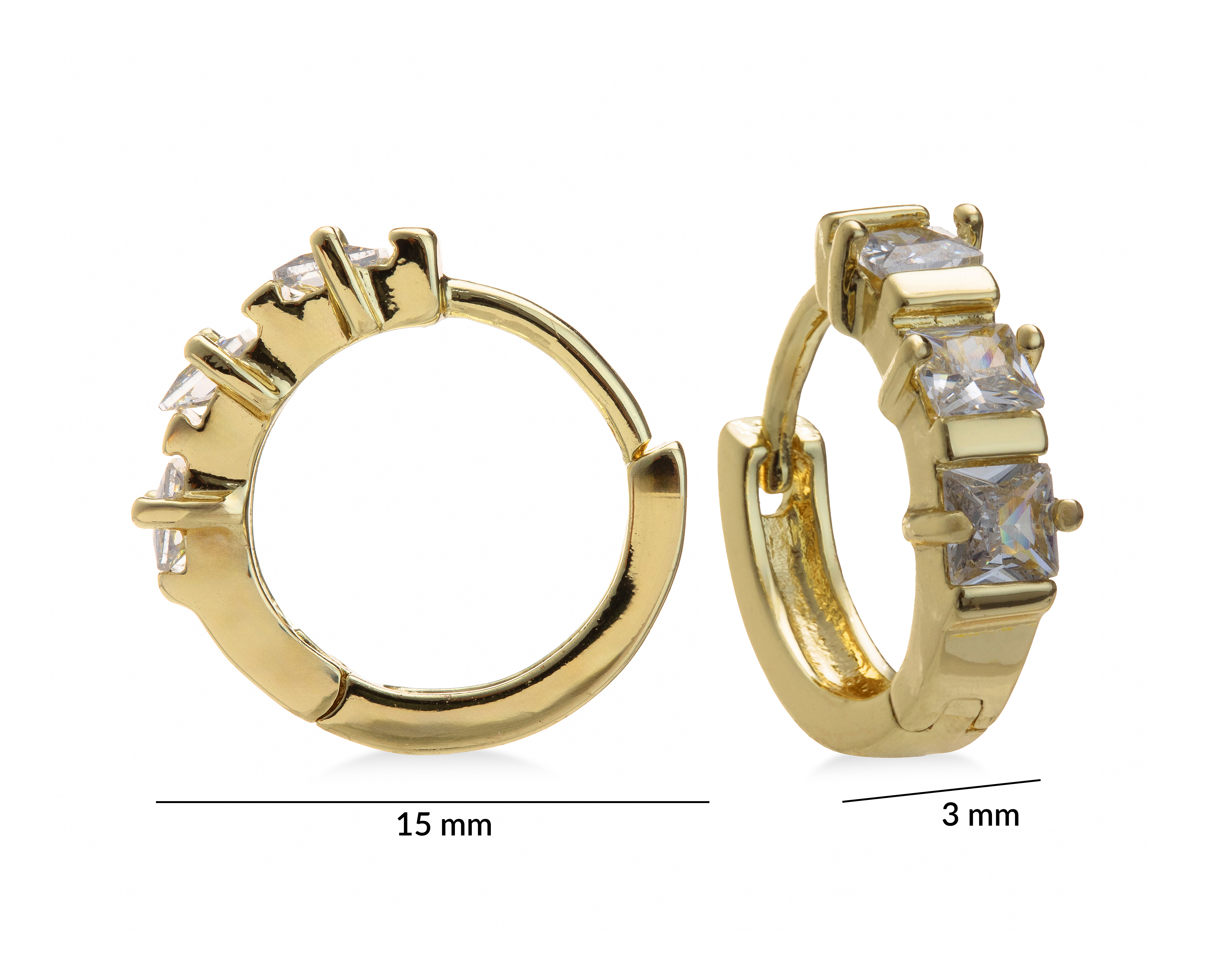 Foto 5 pulgar | Foto 4 | Arracadas Chapa de Oro NK